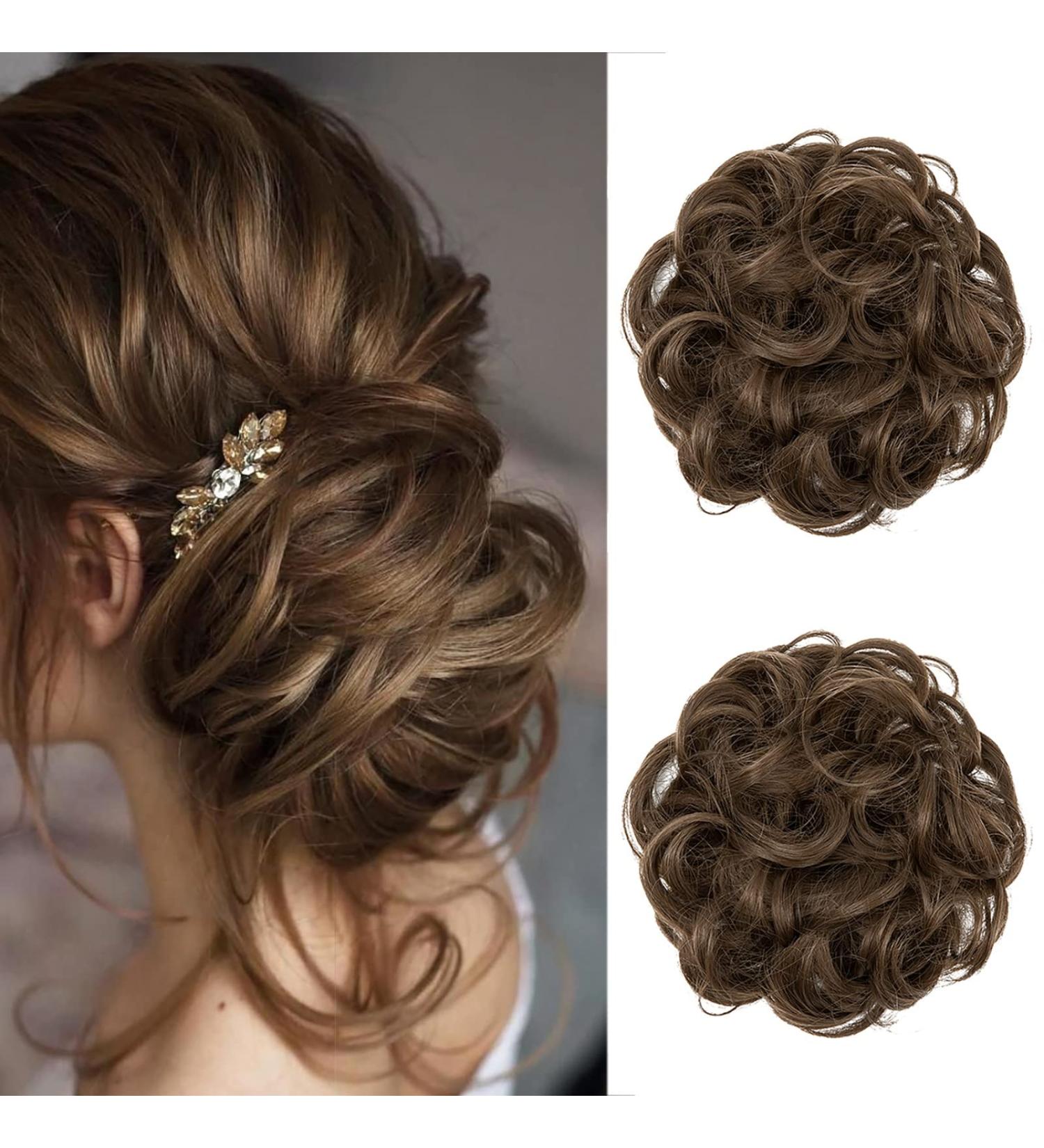 Jjstar 2-Piece Hair Part with Rubber Band - Updo Hair Ties & Extensions for Women & Girls - Perfect Messy Bun Accessory - Buy Online on GoSupps.com