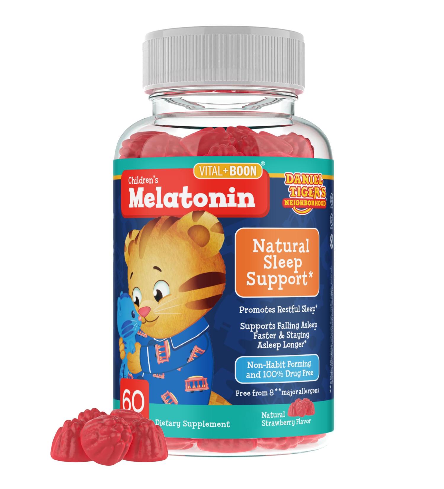 Daniel Tiger - Kids Melatonin Gummies for Children Ages 3 & Up (60 Count) Sleep Gummies for Kids Supports Natural Sleep Non Habit Forming - Vegan Non GMO Gluten Free Gummy 60 Count (Pack of 1) - Buy Online on GoSupps.com