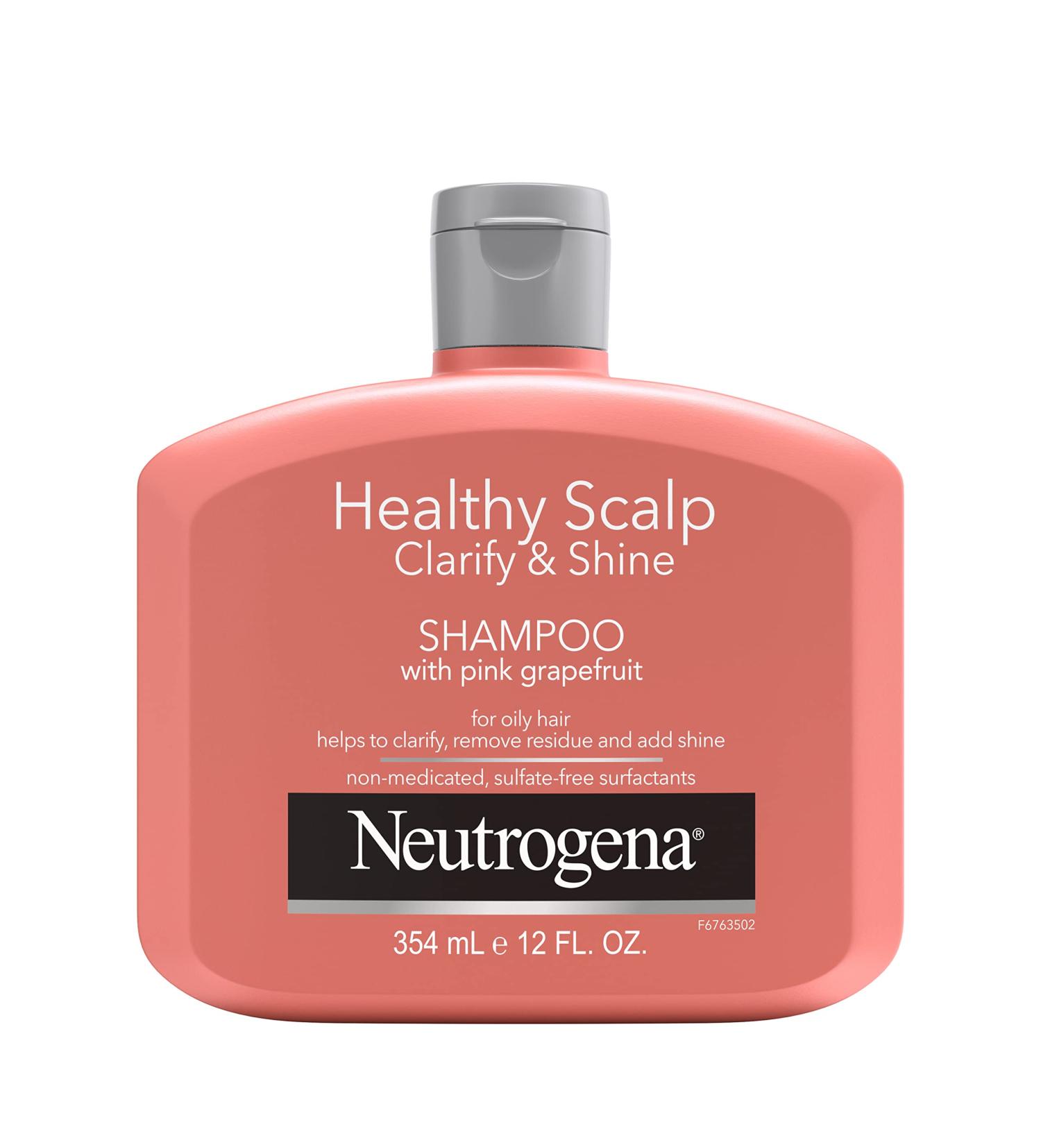 Neutrogena Exfoliating Healthy Scalp Clarify & Shine Shampoo - 12oz - Pink Grapefruit - pH-Balanced - Paraben & Phthalate-Free - Color-Safe - Buy Online on GoSupps.com