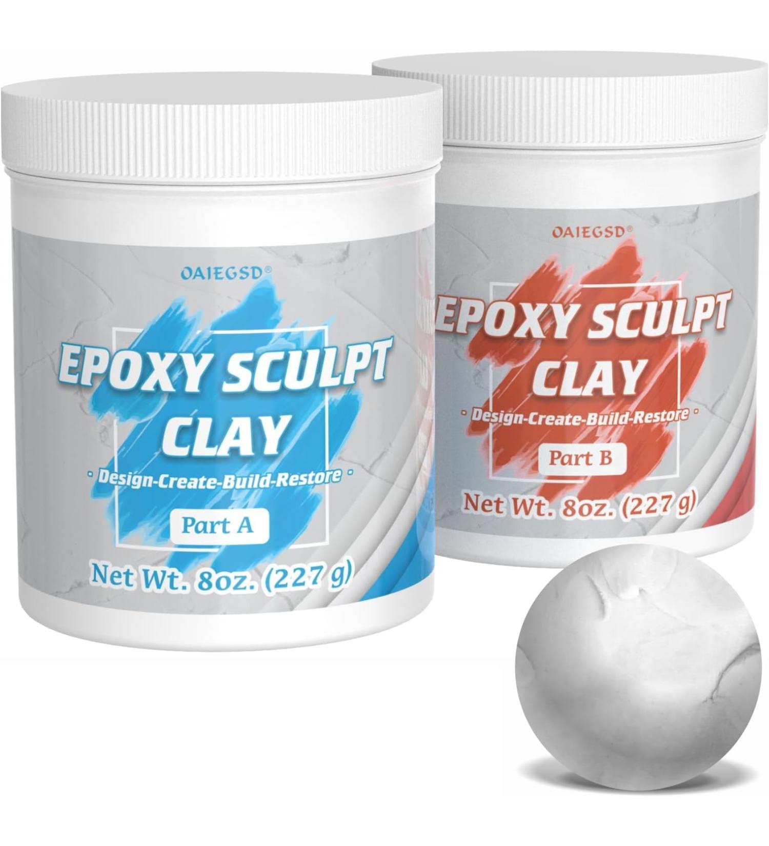 OAIEGSD Epoxy Sculpt Clay for Sculpting A & B - White - 8 Oz. - Buy Online on GoSupps.com