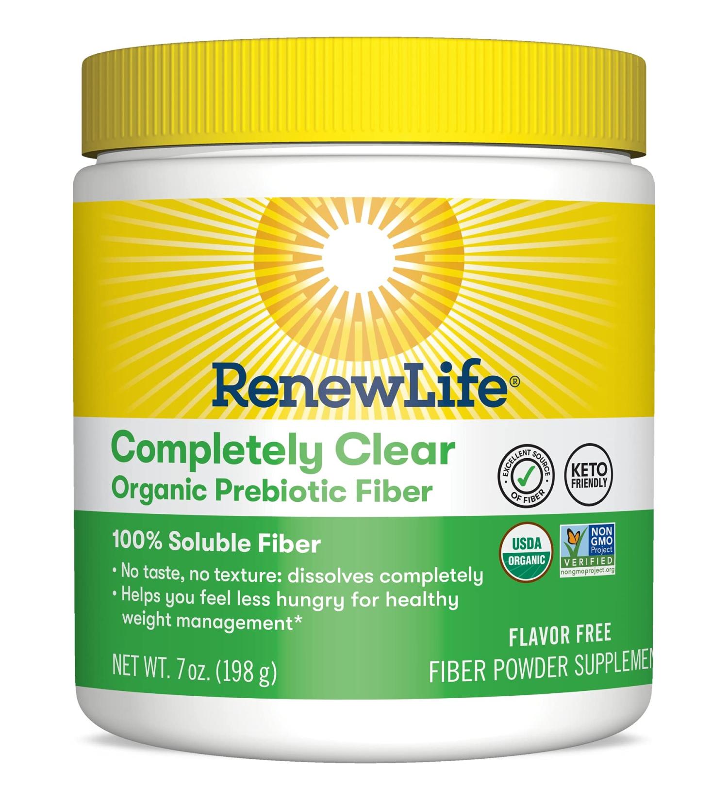 Renew Life Organic Prebiotic Fiber - Completely Clear 7 oz for Digestive Health - Buy Online on GoSupps.com