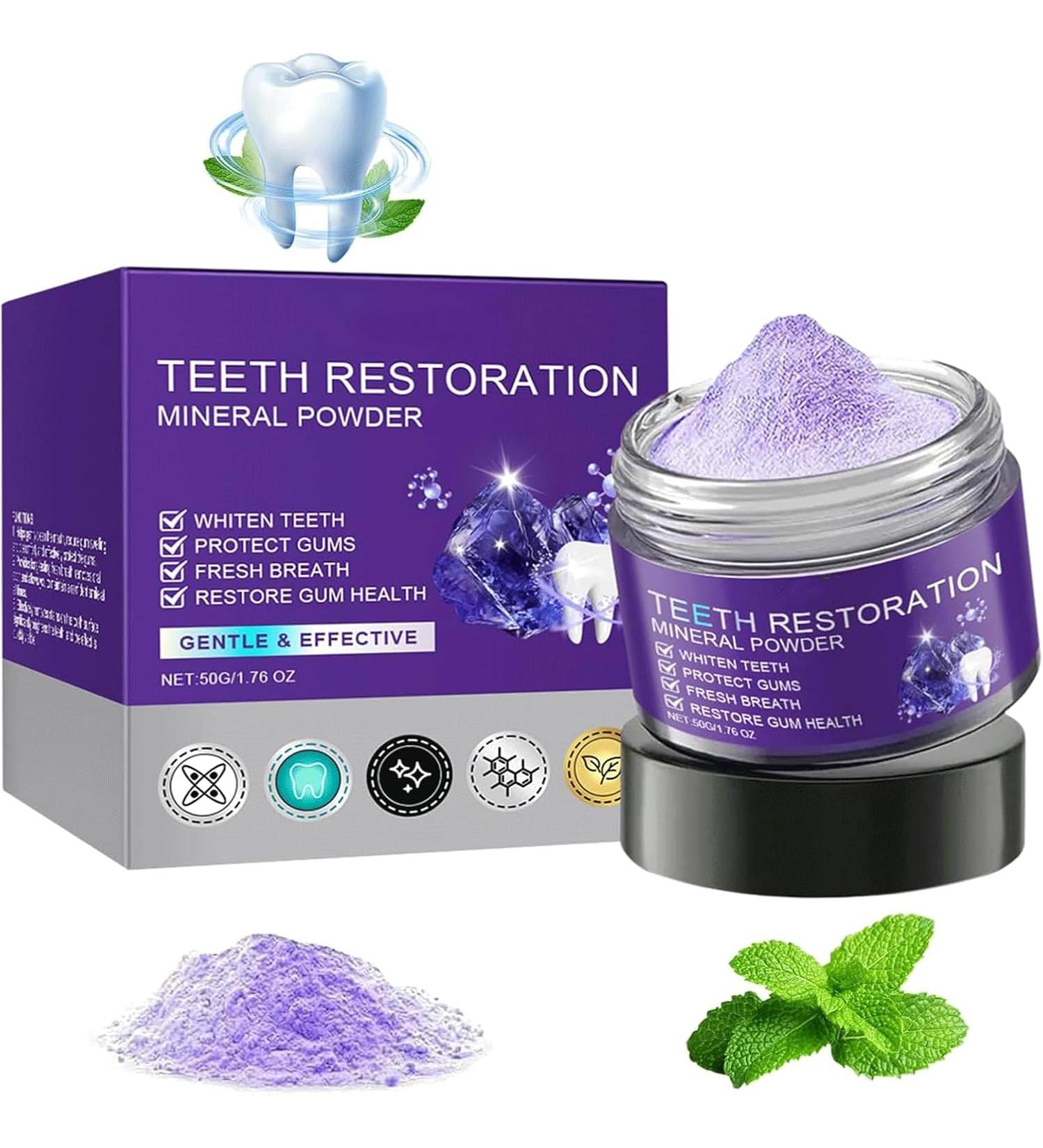 Ceboic Mineral Powder for Tooth Restoration 50g Mineral Powder for Tooth Restoration Natural Tooth Whitening Essence Effective in Strengthening Teeth and Gums Fresh Breath - Buy Online on GoSupps.com