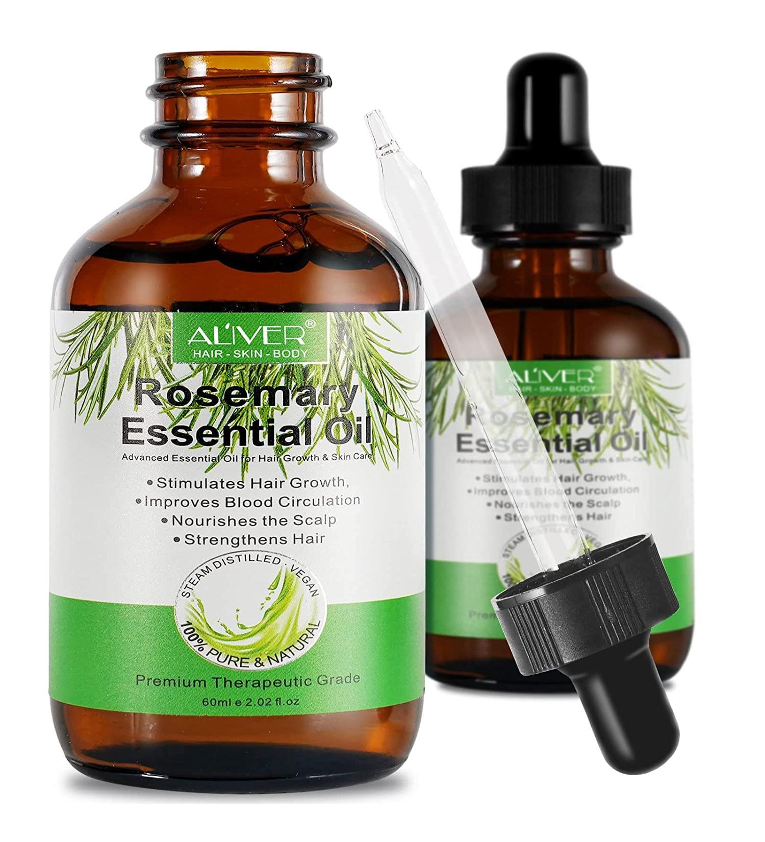 Rosemary Oil For Hair Rosemary Oil For Hair Care Skin Care Nails & Cuticles Nourish Scalp Hair Loss Scalp Men Women 60ml (Pack of 2) - Buy Online on GoSupps.com