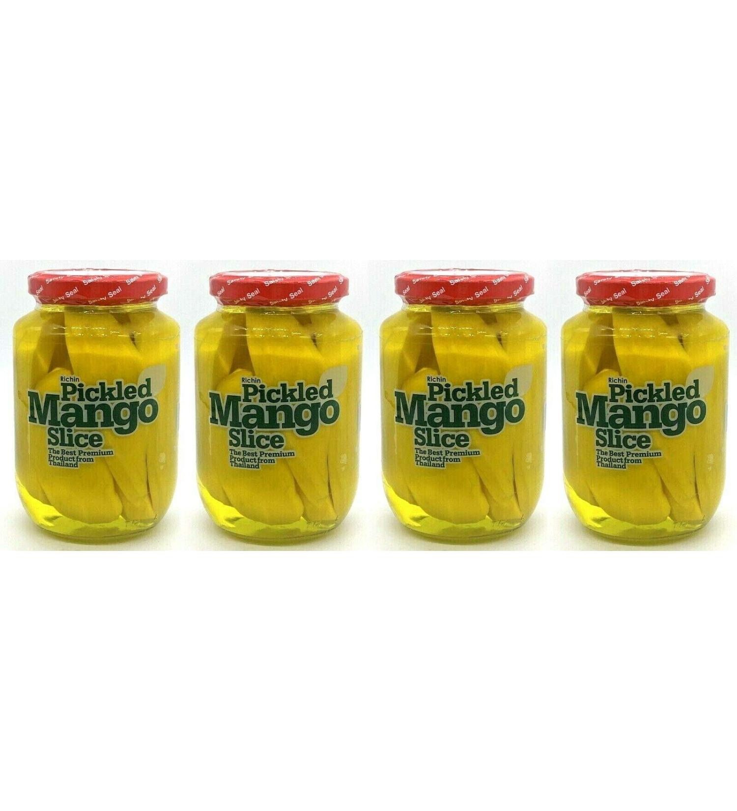 Richin Premium Pickled Mango Slice 16 Oz - Set of 4 Jars | Handpicked & Preserved | Exotic Flavor - Buy Online on GoSupps.com