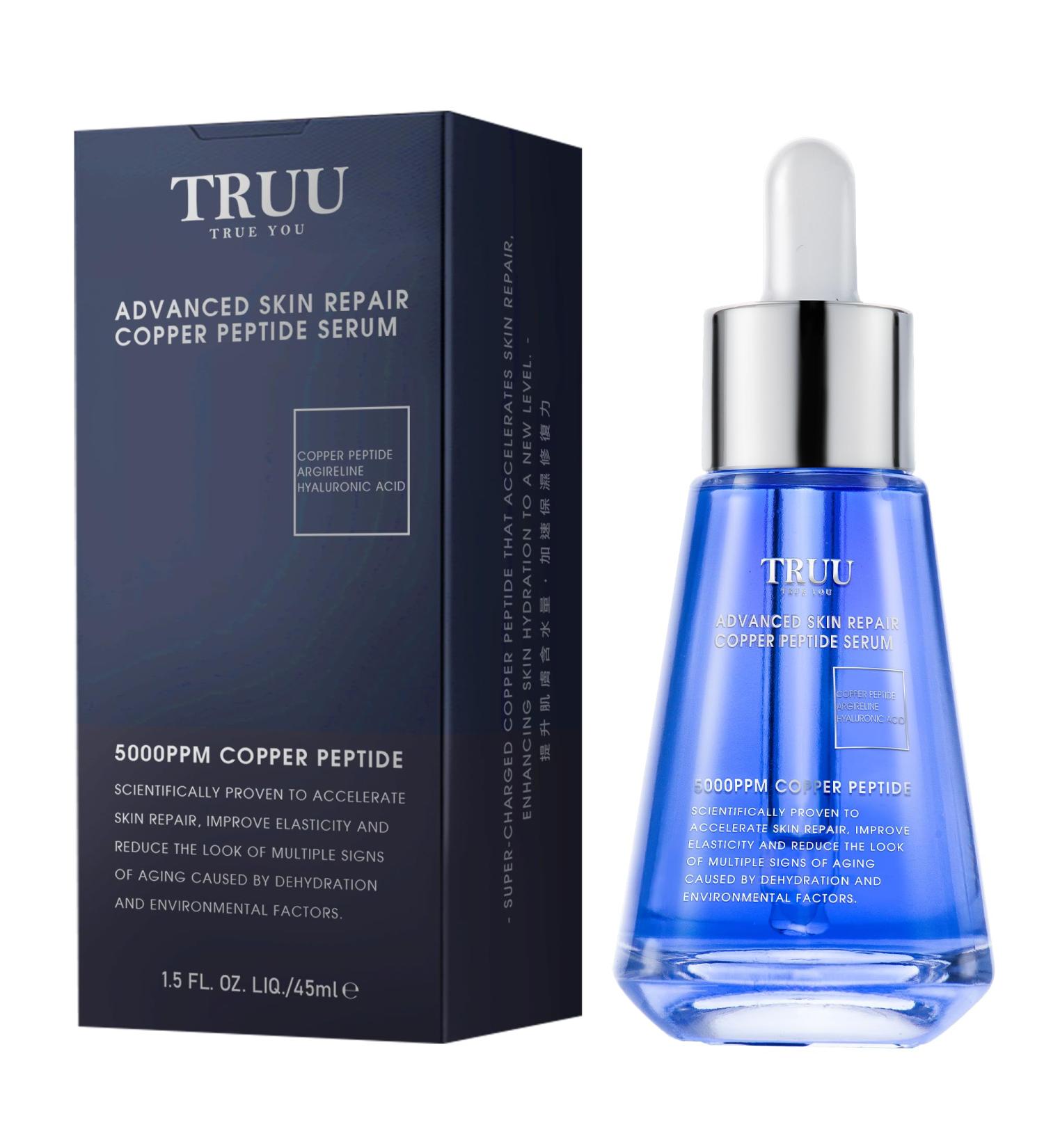 TRUU Advanced Skin Repair Copper Peptide Serum 34ML - Anti-Aging Skincare Hydrating & Repairing Serum for Glowing Skin - International Shipping Available - Buy Online on GoSupps.com