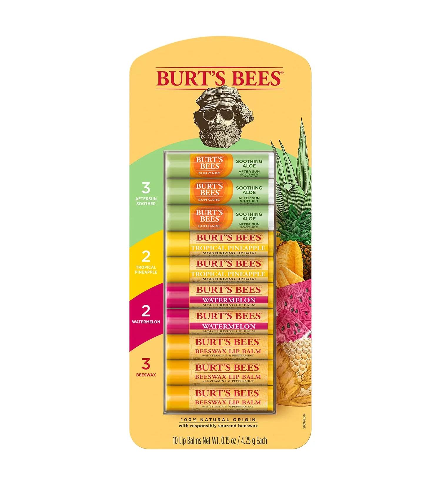 Burt's Bees 100% Natural Moisturizing Lip Balm Seasonal Assortment 10 Pack - Buy Online on GoSupps.com