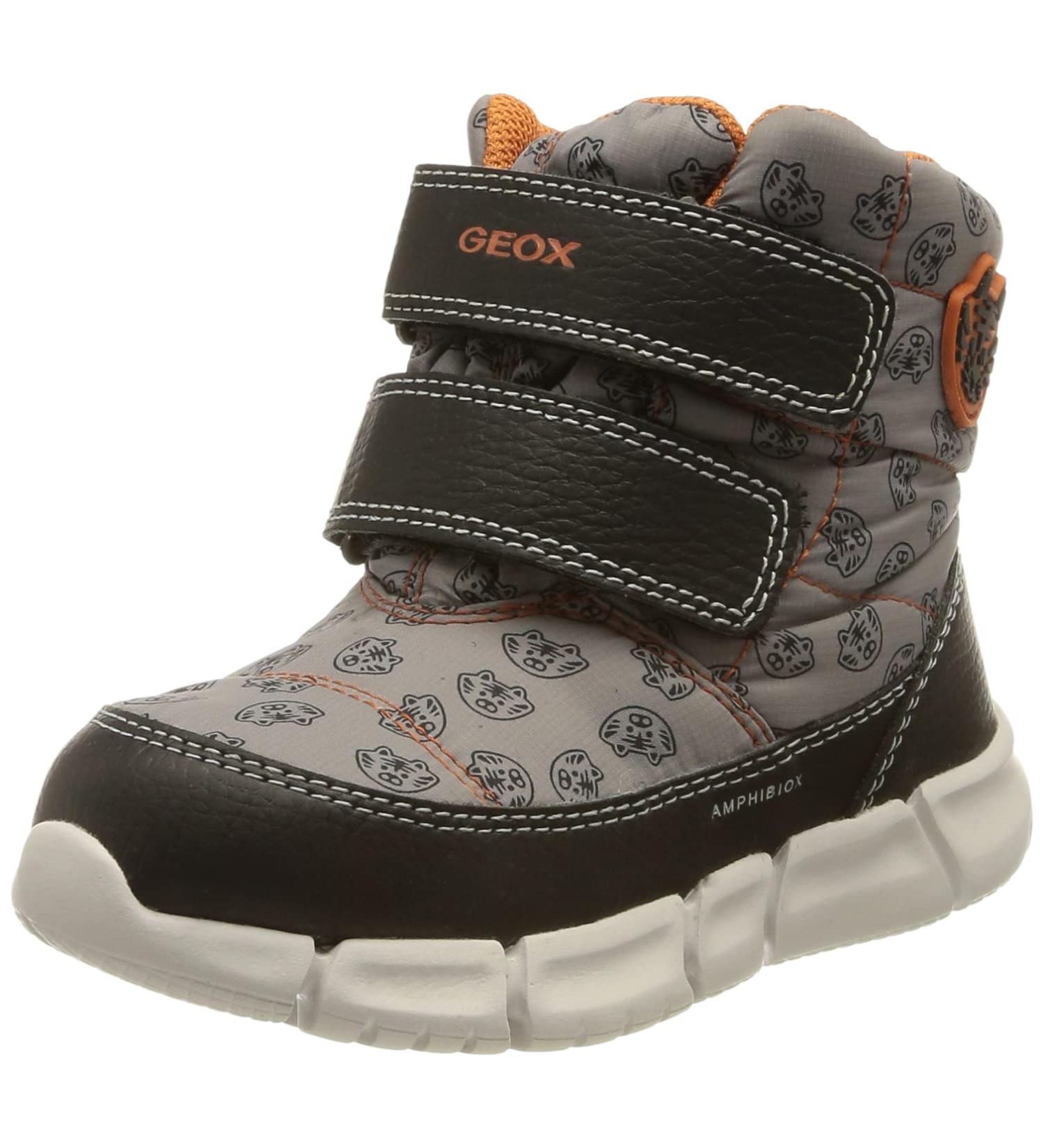 Geox Baby Flexyper Boy B ABX B Hi-Top Sneakers - 9 UK Child - Grey Orange - Buy Online on GoSupps.com