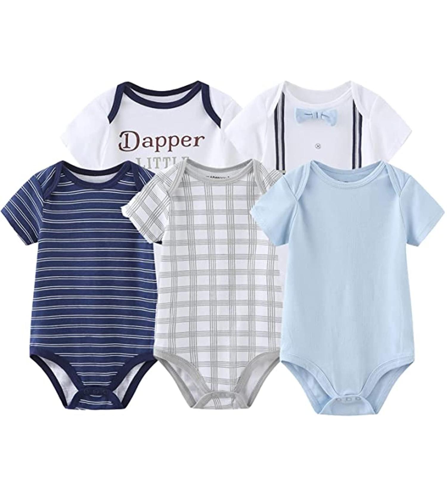 MAMIMAKA Baby Bodysuits & Pants Set - Short Sleeve Onesies for Baby Boys and Girls (6-9 Months) - Buy Online on GoSupps.com