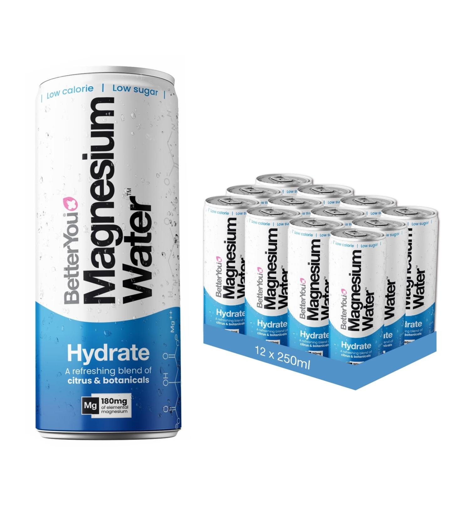 BetterYou Magnesium Mineral Water Bottles Hydration Rapid Replenishment for Exercise Recovery and Stress Relief Boosts Cellular Fuel 12 Pack - Buy Online on GoSupps.com