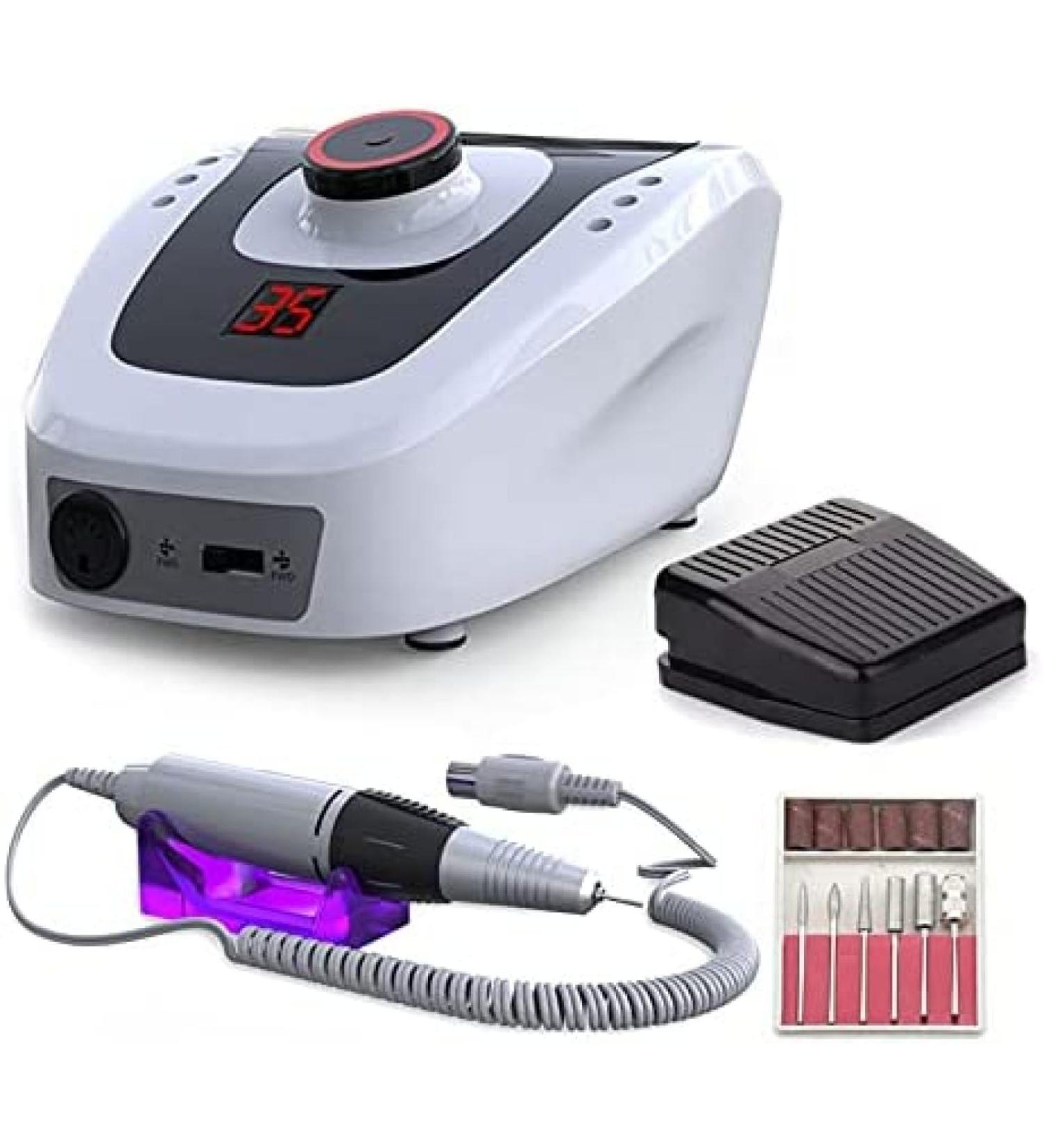 Nail Drill Set Electric Nail Drill 32W 35000 RPM Manicure and Pedicure Kit with LCD Speed Control Display Portable Nail Tools Great Nail Grinding Effect Set1 incomparable123 - Buy Online on GoSupps.com