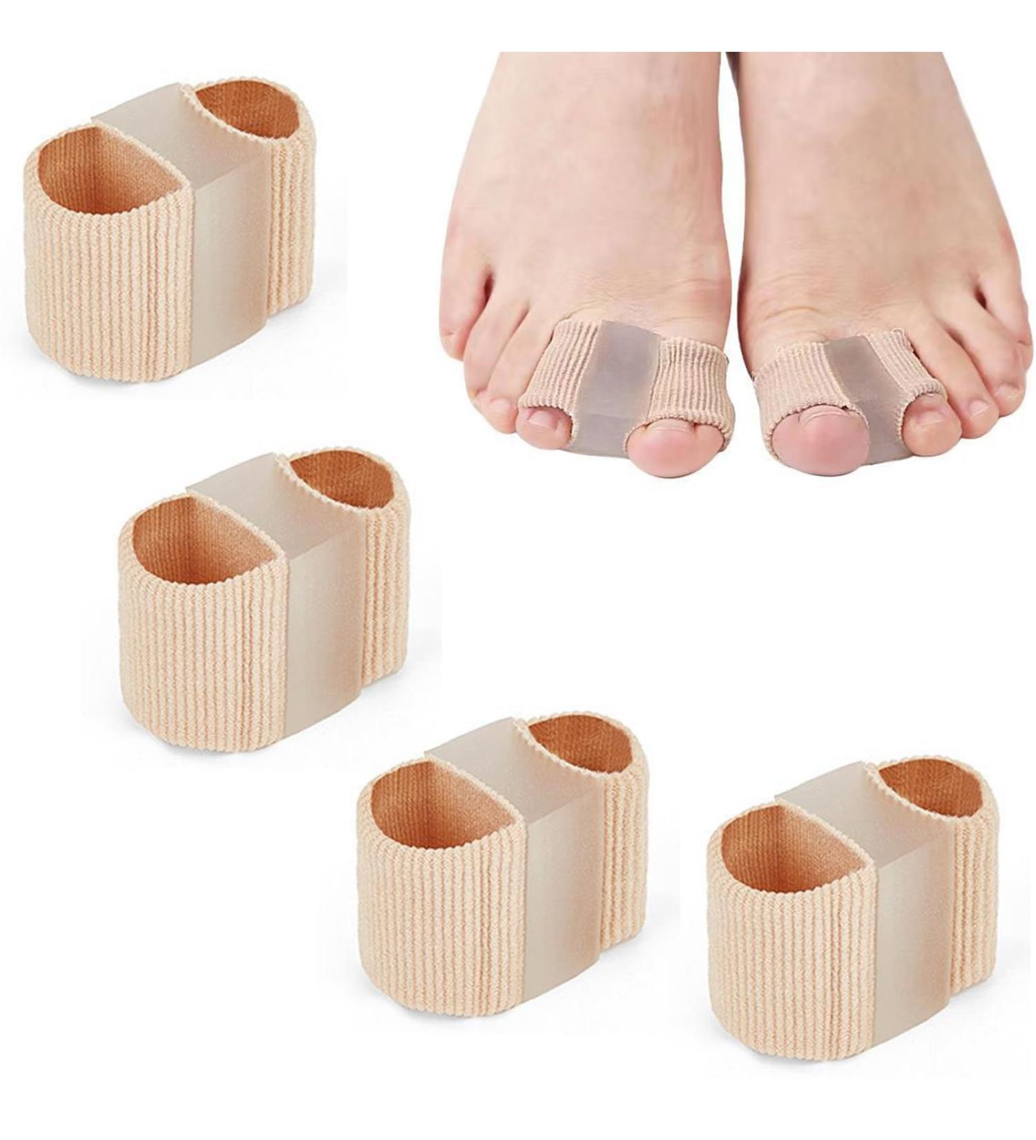 Ruamny 4Pcs Hammertoe Straightener Big Toe Separators Gel Toe Correction Elasticated Hammertoe Corrector Pain-Free for Both Female and Male Nylon Gel Fiber Toe Correction-Size M - Buy Online on GoSupps.com