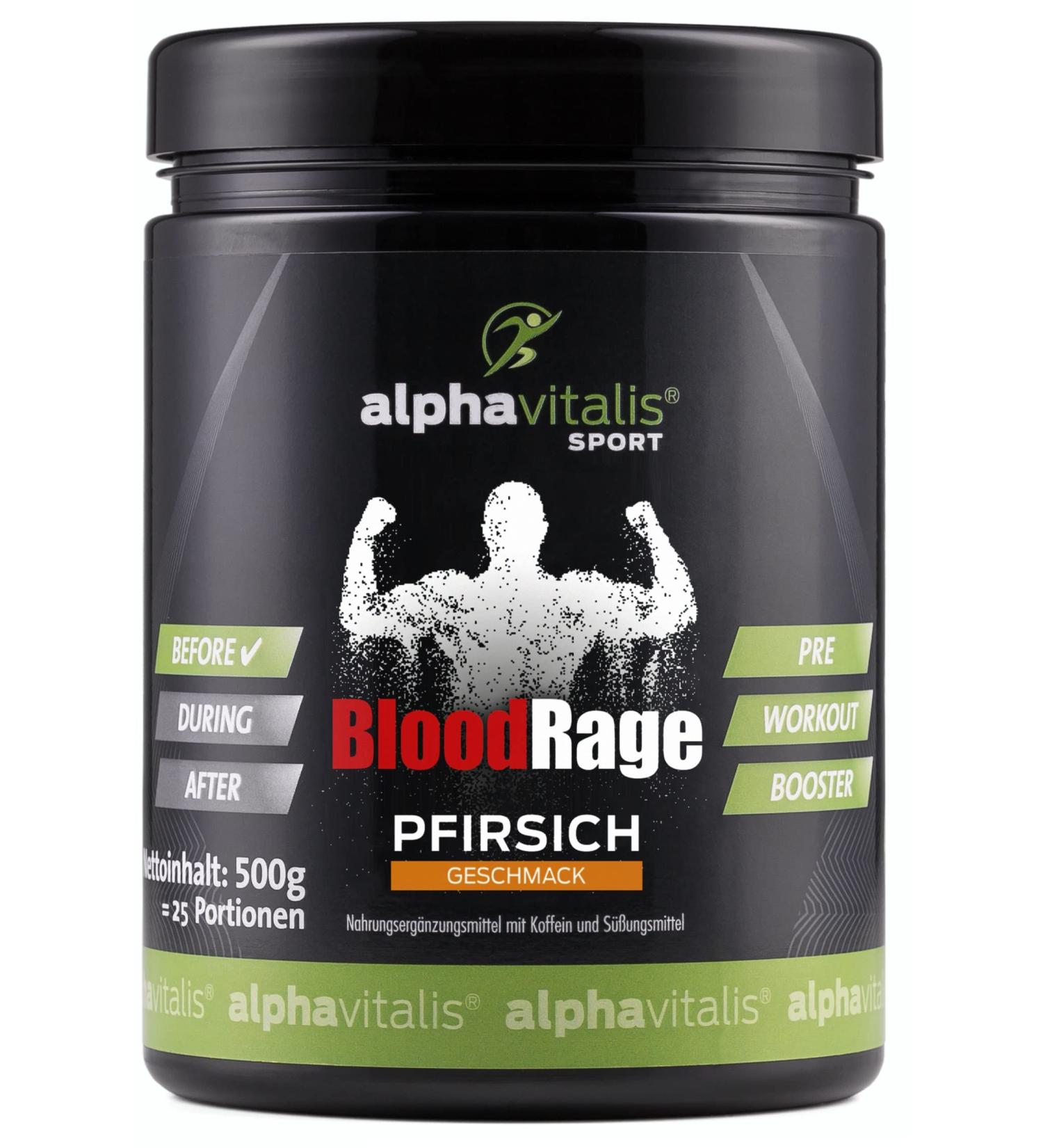 Buy Pre Workout Booster 500g - Iced Tea Peach Flavor | Hardcore Blood Rage | Max Pump Energy Boost with L-Arginine L-Citrulline Creatine & More - International Shipping - Buy Online on GoSupps.com