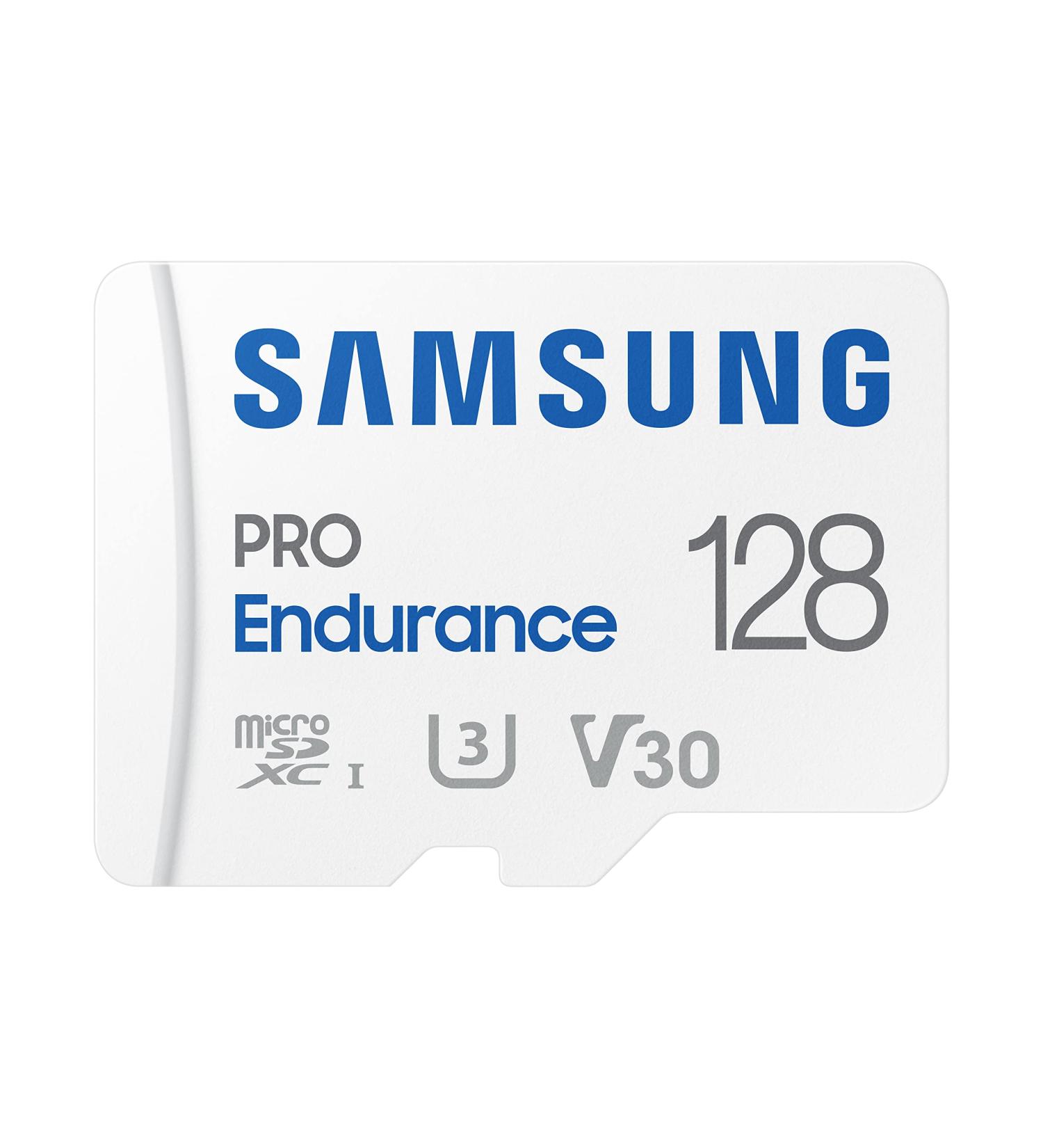SAMSUNG PRO Endurance 128GB MicroSDXC Memory Card - Dash Cam, Body Cam, Security Camera - Class 10 U3 V30 | MB-MJ128KA/AM - Buy Online on GoSupps.com