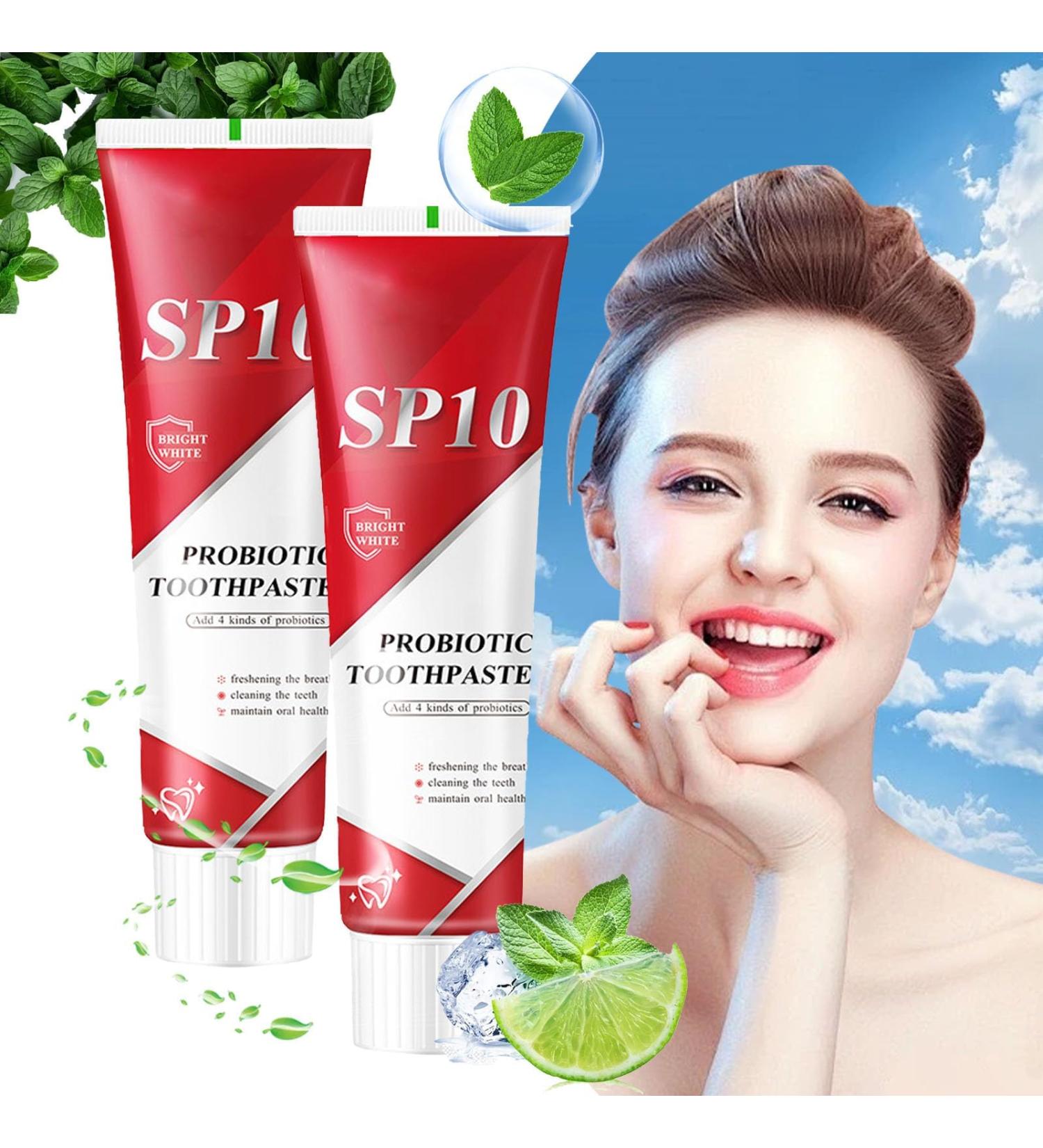 AHIOJEGX Probiotic Toothpaste SP10 Ultra Whitening Toothpaste SP-10 Probiotic Toothpaste SP10 Brilliant White Toothpaste with Probiotics Deep Cleaning Toothpaste - Buy Online on GoSupps.com
