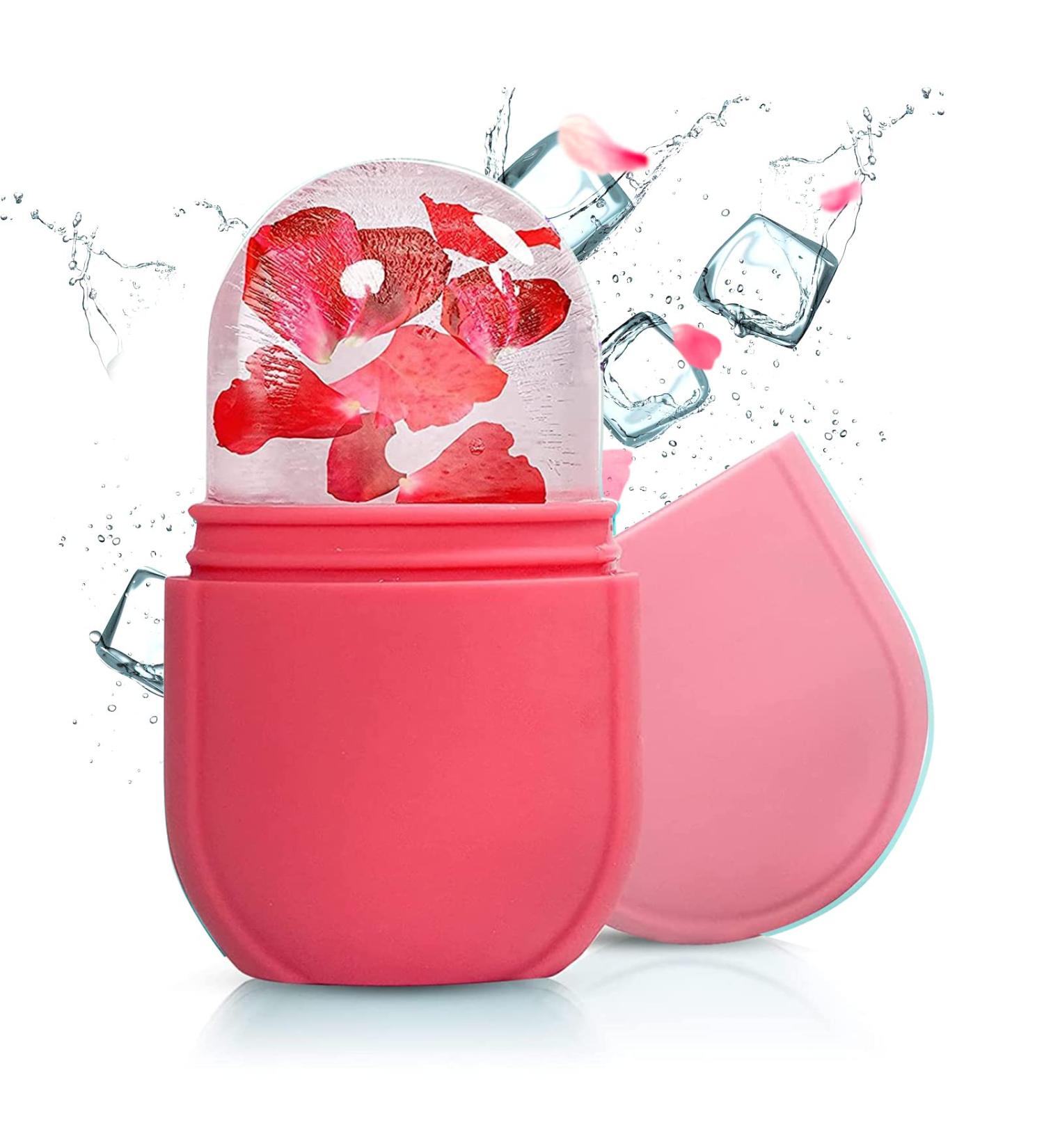 PASNOWFU Ice Cube Face Roller - Brighten Skin, Tighten & De-Puff Eyes, Cryotherapy Treatment - Pink, 2.6x2.1x4.9 Inch - Buy Online on GoSupps.com