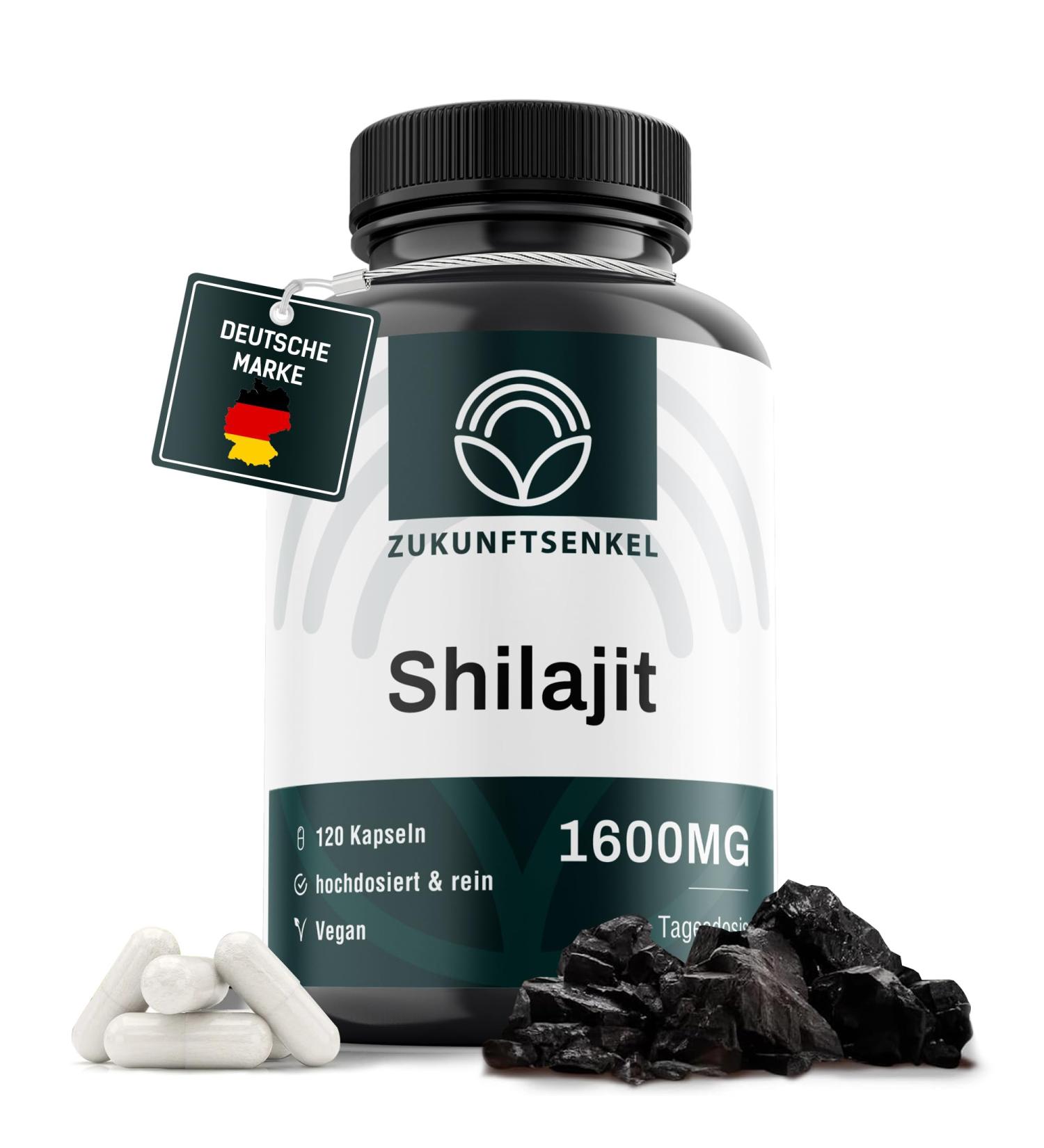  Zukunftsenkel Shilajit Himalaya Pack of 120 High-Dose Fulvic Acid Capsules for Immune System Pure Mumijo Extract Resin Alternative Minerals Vegan Humic Acid (1) - Buy Online on GoSupps.com