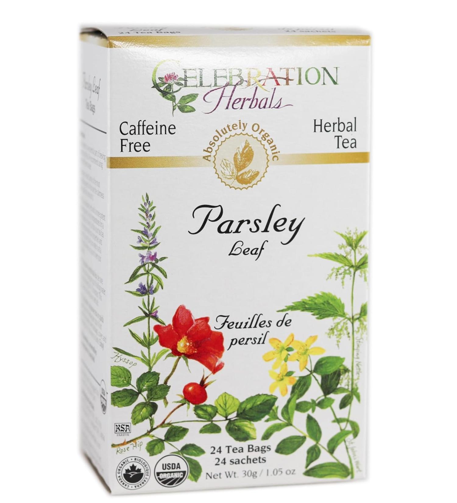 Celebration Herbals Parsley Leaf Tea Bags - 24 Count - Buy Online on GoSupps.com