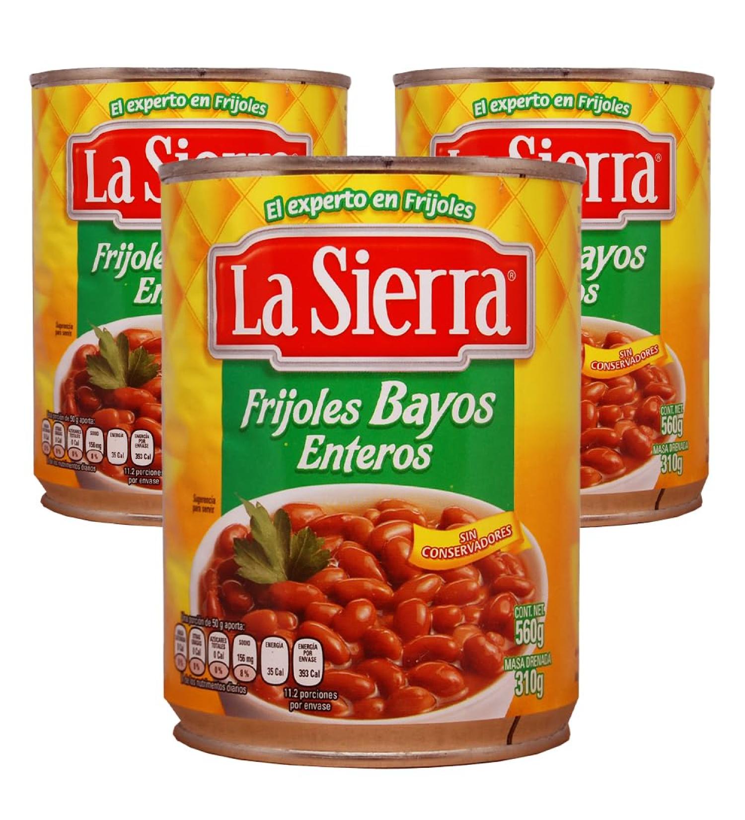 La Sierra Pinto Beans Whole 560g (Pack of 3) / Whole Pinto Beans Mexican Frijoles Canned Beans with Chilli and Spices - Buy Online on GoSupps.com