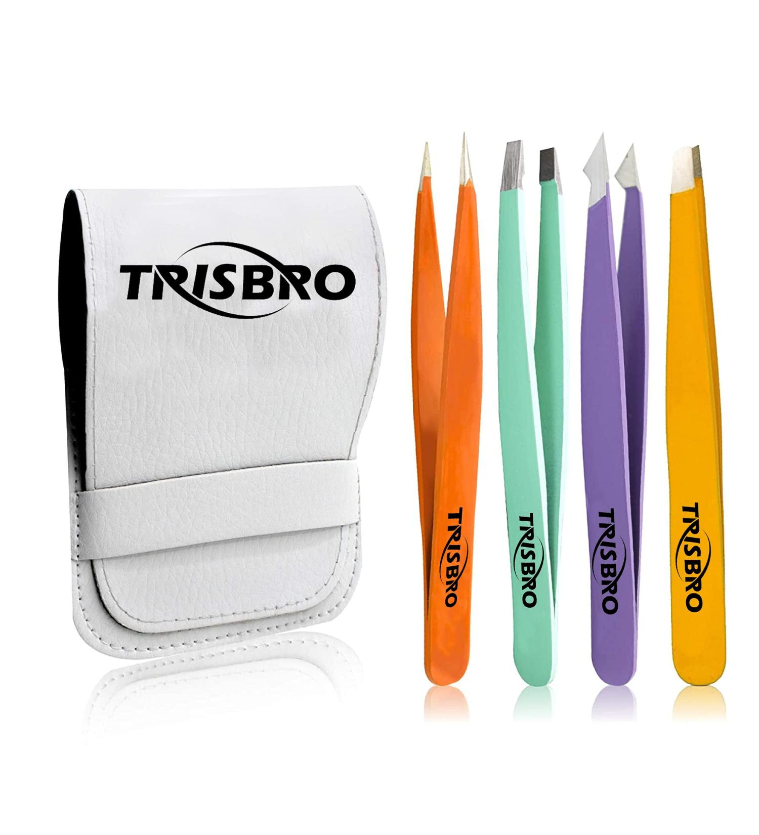 Precision Tweezers Set for Ingrown Hair & Eyebrow Maintenance - Professional Facial Hair & Blackhead Removal - Set of 4, Multi Color - Buy Online on GoSupps.com