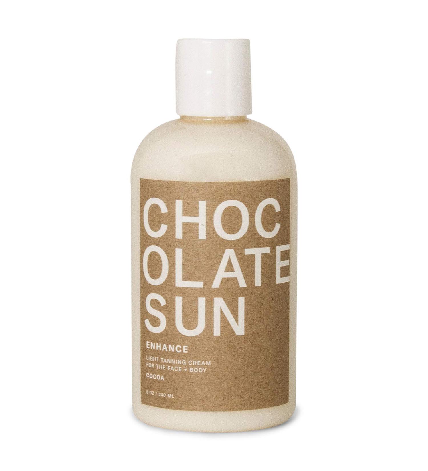 Chocolate Sun Organic Enhance Light Tanning Cream 8 oz | Non-Toxic Sunless Tanning for Face & Body - Buy Online on GoSupps.com