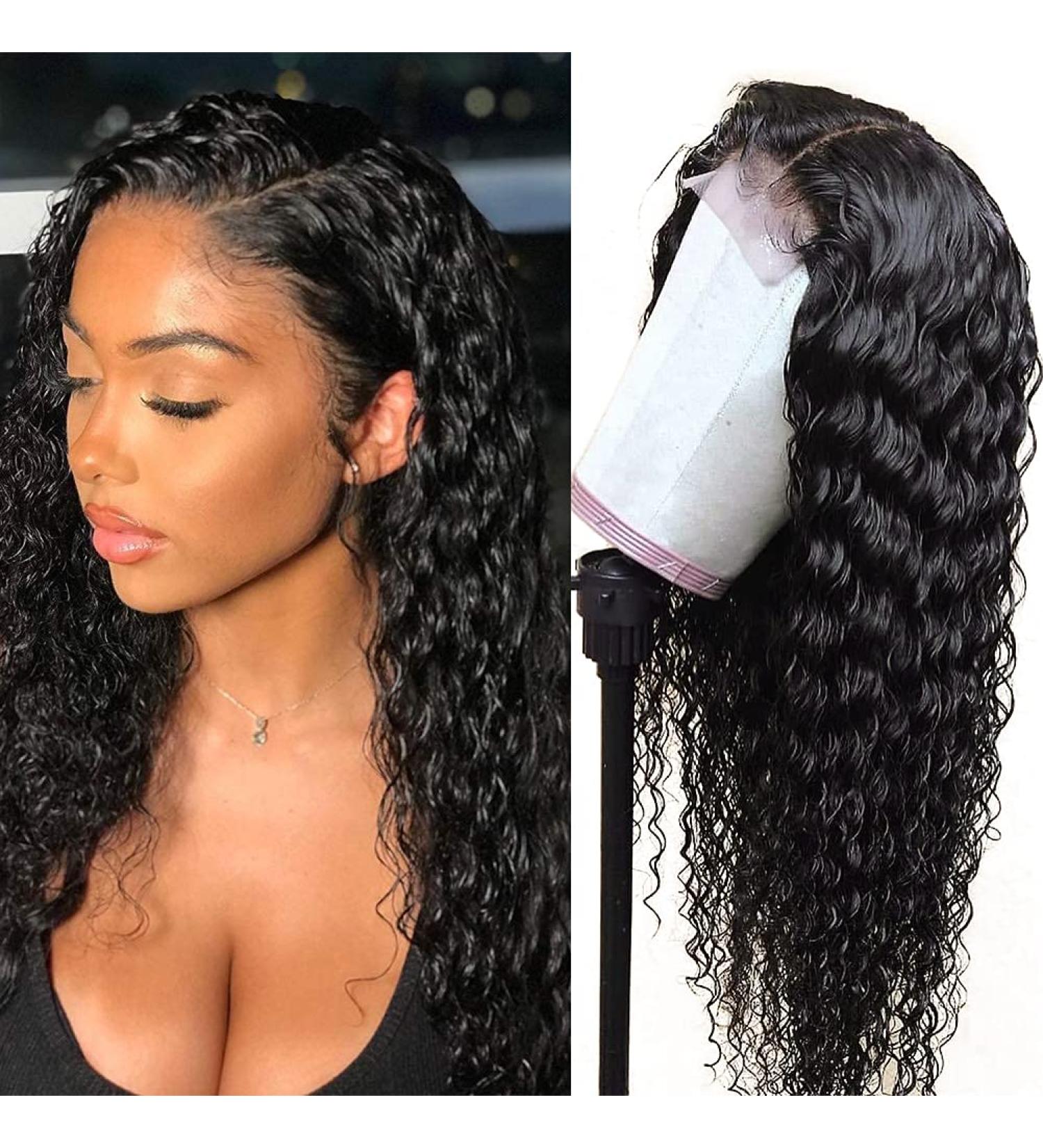 Hermosa HD Transparent Glueless Human Hair Wig 22 Inch - 180 Density Deep Wave Lace Front Wig for Black Women - Buy Online on GoSupps.com