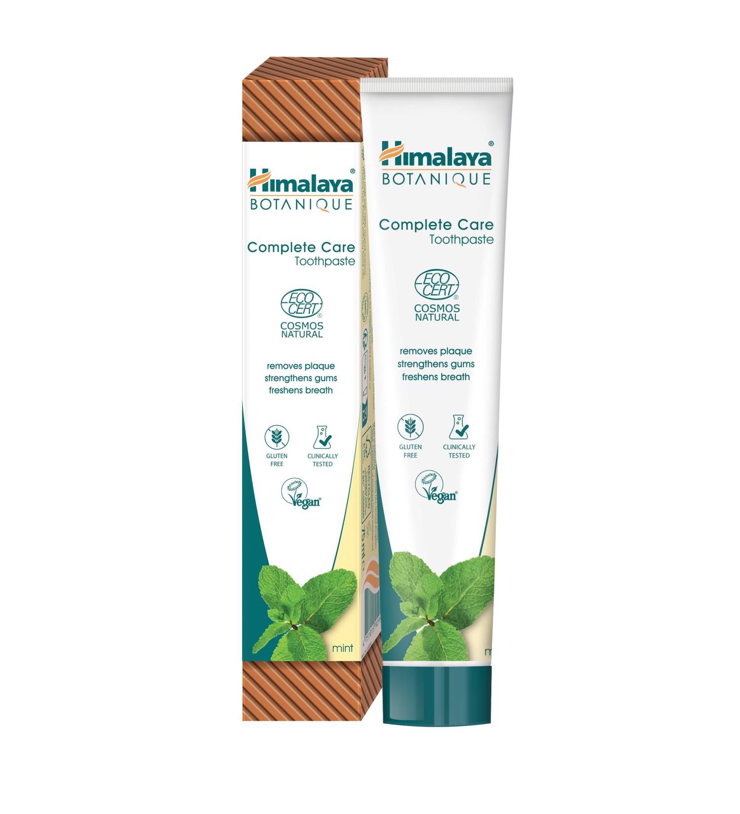  Himalaya Himalaya Botanique Complete Toothpaste Mint Flavor Fights Dental Plaque Freshens Breath Fluoride Free Gluten Free SLS Free Artificial Flavours Free Cruelty Free Ecocert Certified 75 ml - Buy Online on GoSupps.com