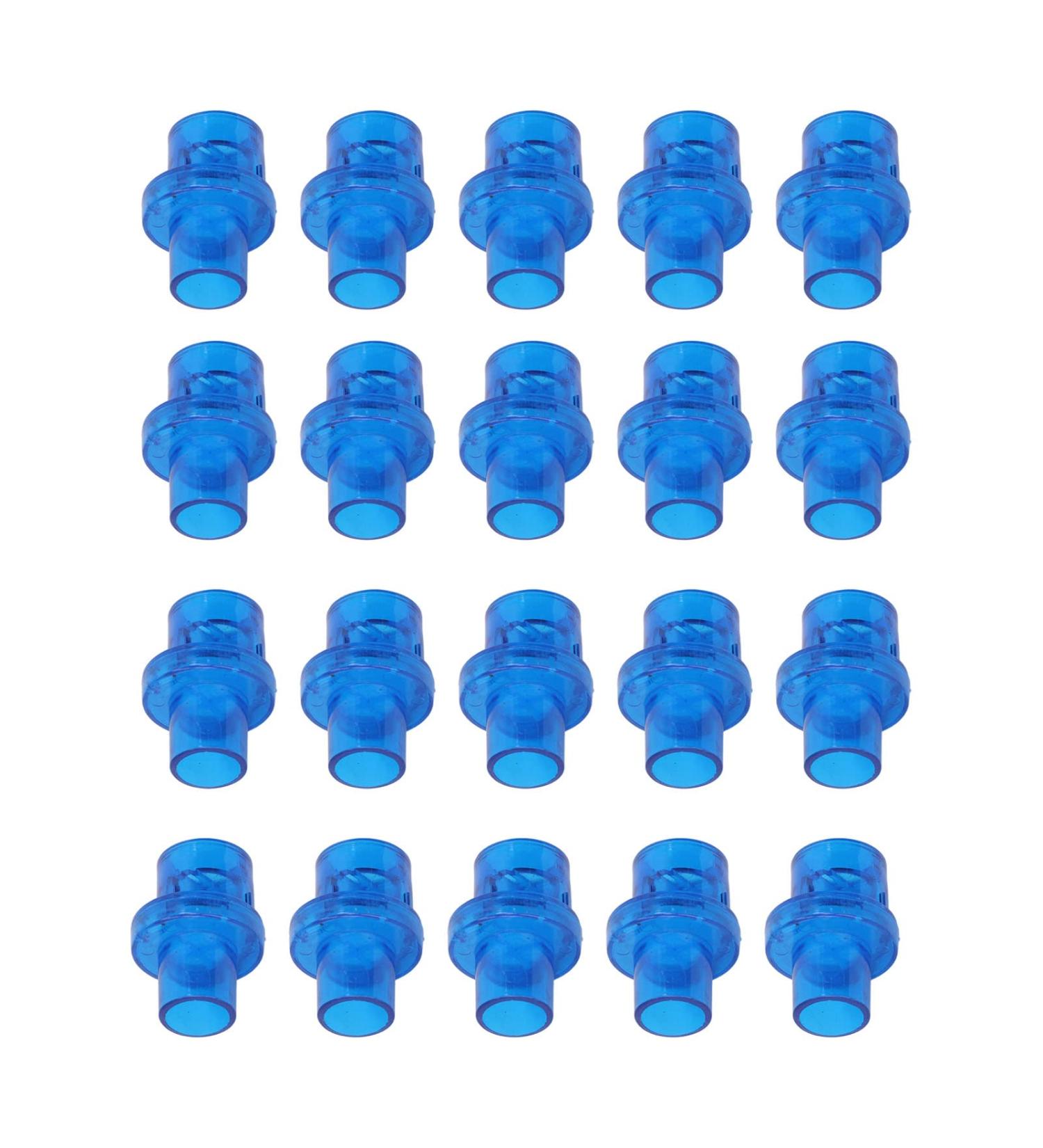 20pcs CPR Face Shield Replacement Accessory - Blue | Professional Cardiopulmonary Resuscitation Valve - Buy Online on GoSupps.com