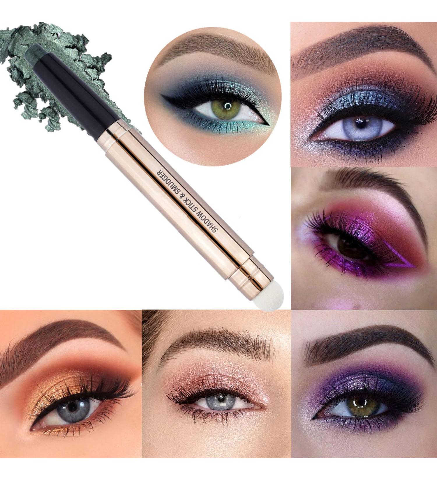 MiaSarah Green Eyeshadow Stick  Cream Shimmer Smooth Eyeshadow Pencil  Hypoallergenic Waterproof Long Lasting Eye Shadow Highlighter Stick  Create High-Impact  Multi-Dimensional Eyes Look evergreen shimme 11 - Buy Online on GoSupps.com