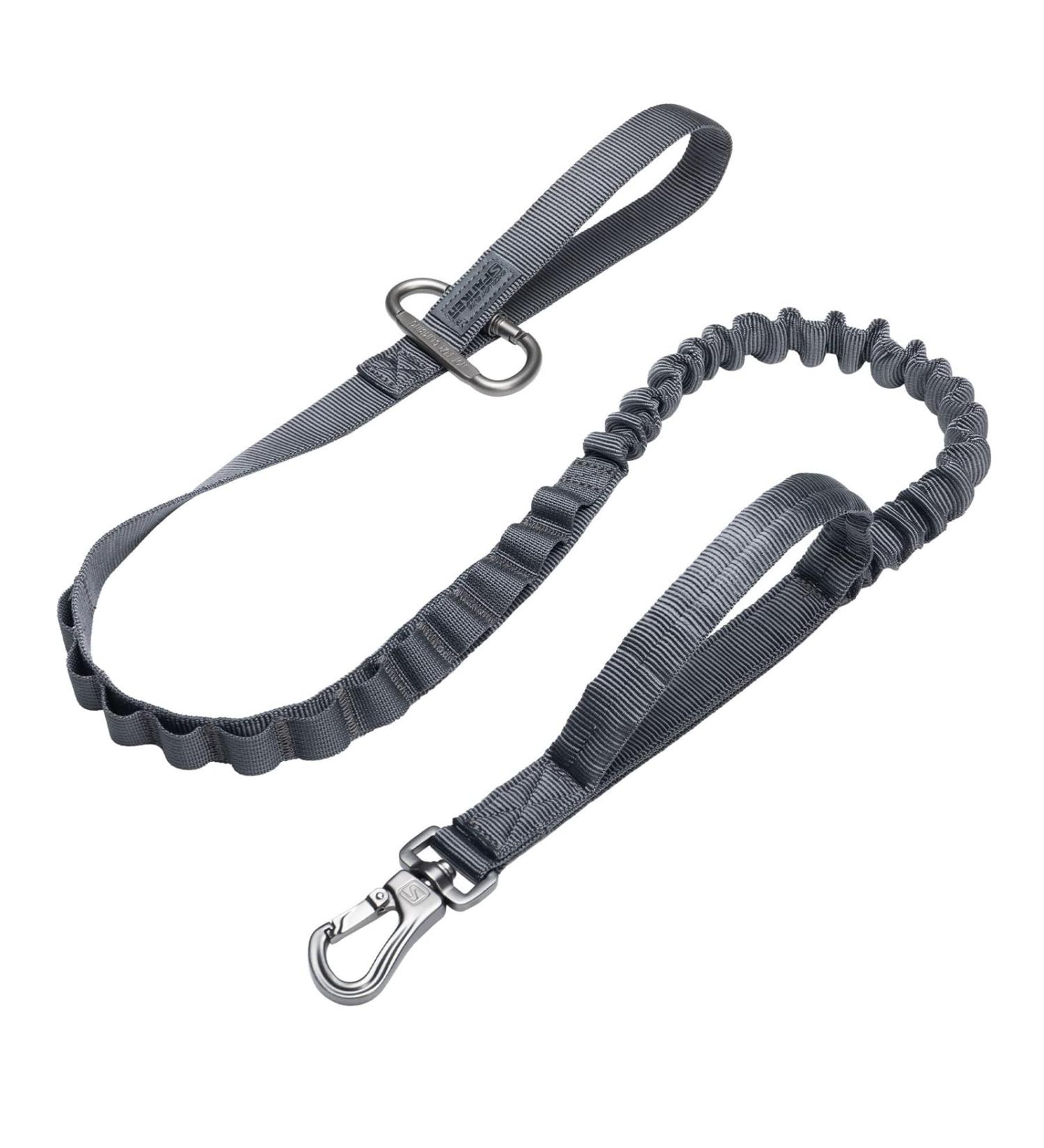 Buy EXCELLENT ELITE SPANKER Tactical Bungee Dog Leash - Military-Grade Elastic Leash for Training & Walking - Available in Brown & Black (Gray) - International Shipping Available - Buy Online on GoSupps.com