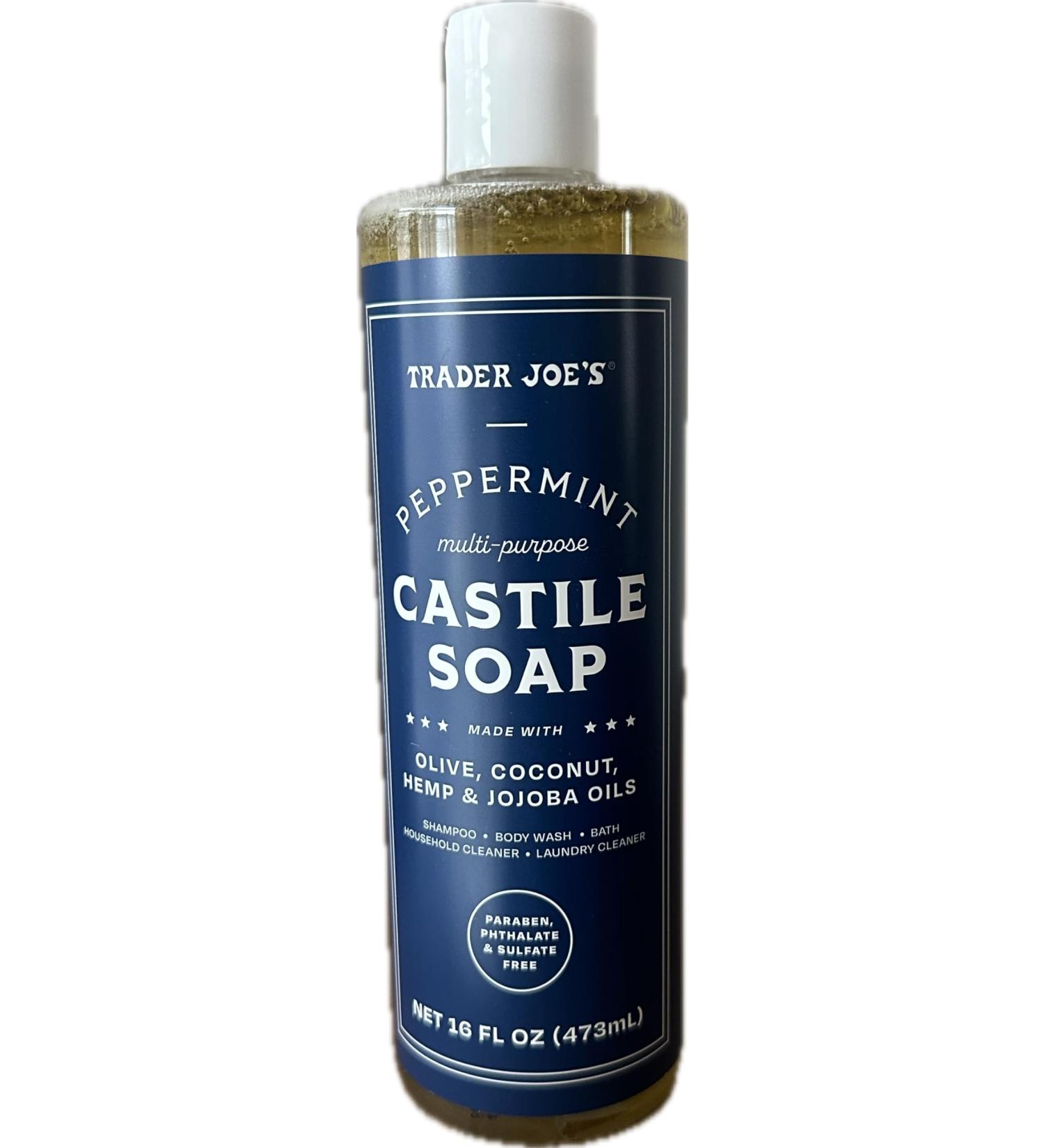 Trader Joes Peppermint Multi-Purpose Castile Soap - 16 FL OZ