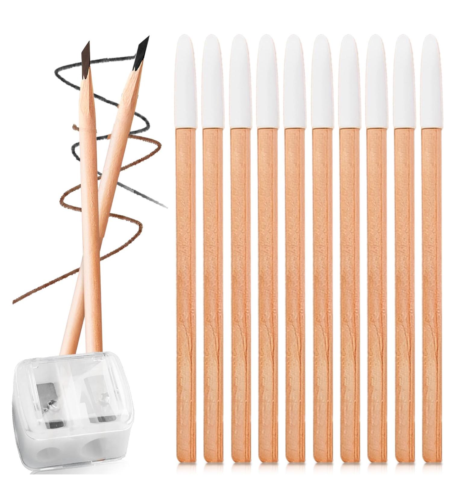 Nizirioo Waterproof Eyebrow Pencil Microblading Eyebrow Pencil: 12 Pack Wooden Eyebrow Pencil with Eyebrow Sharpener for Women Long Lasting Result Natural - Buy Online on GoSupps.com