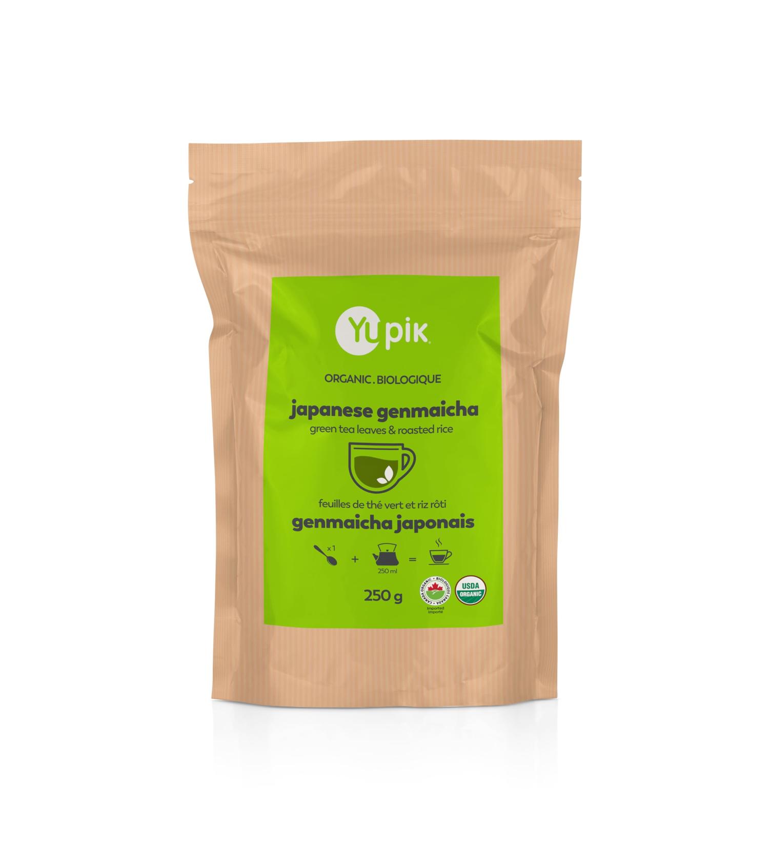 Yupik Organic Japanese Genmaicha Tea 250 g Green Tea Loose Leaf Japanese Tea Roasted Brown Rice Tea - Buy Online on GoSupps.com