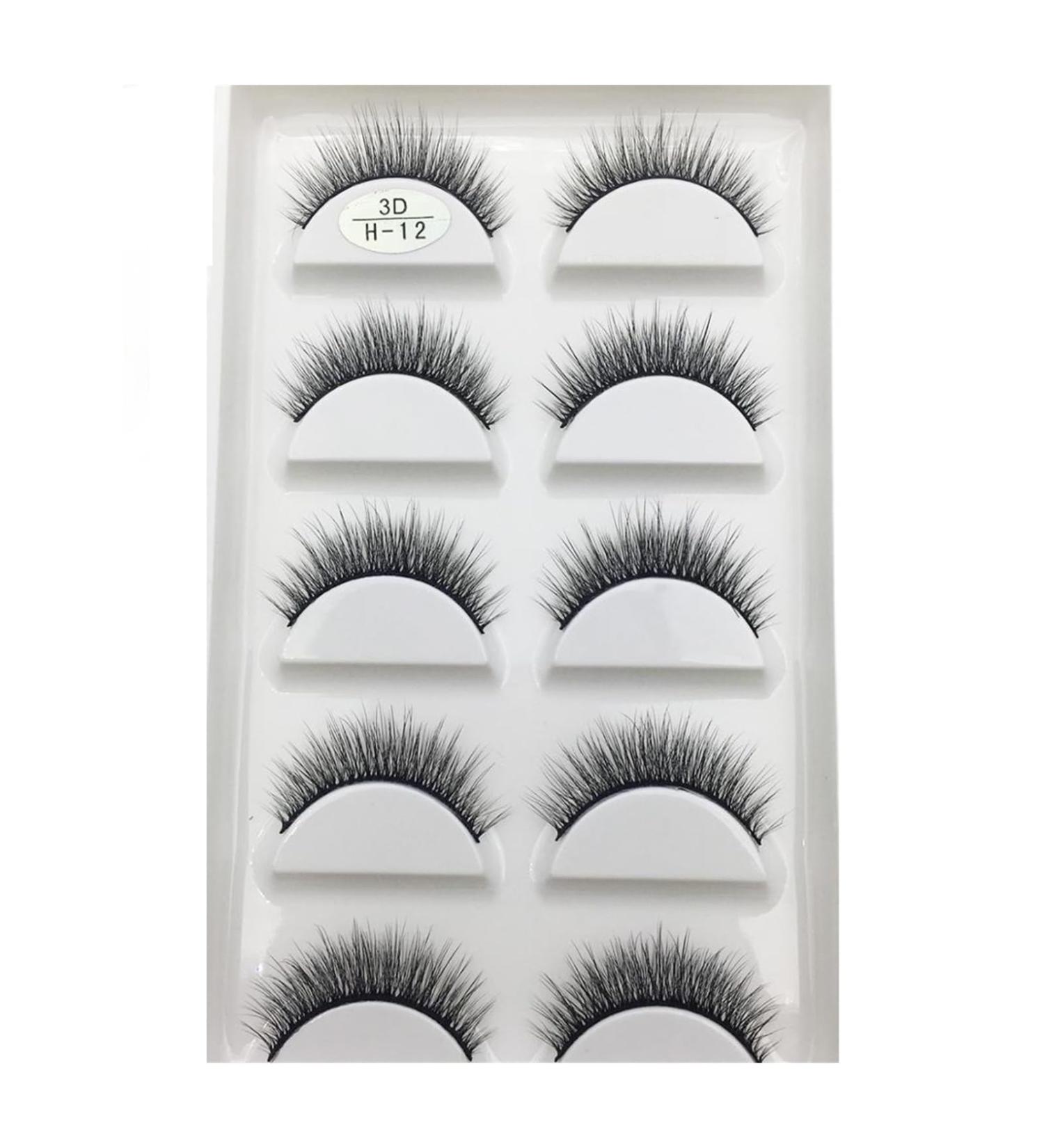 UAMOU 10/50 Boxes 5 Pairs 3D Mink False Eyelashes Hair Natural Cross Long Messy Makeup Fake Eye Lashes Extension Make Up Faux Cils Cheerfully (Color : 5Pairs H 12 Size : 50 Boxes 250Pairs) - Buy Online on GoSupps.com