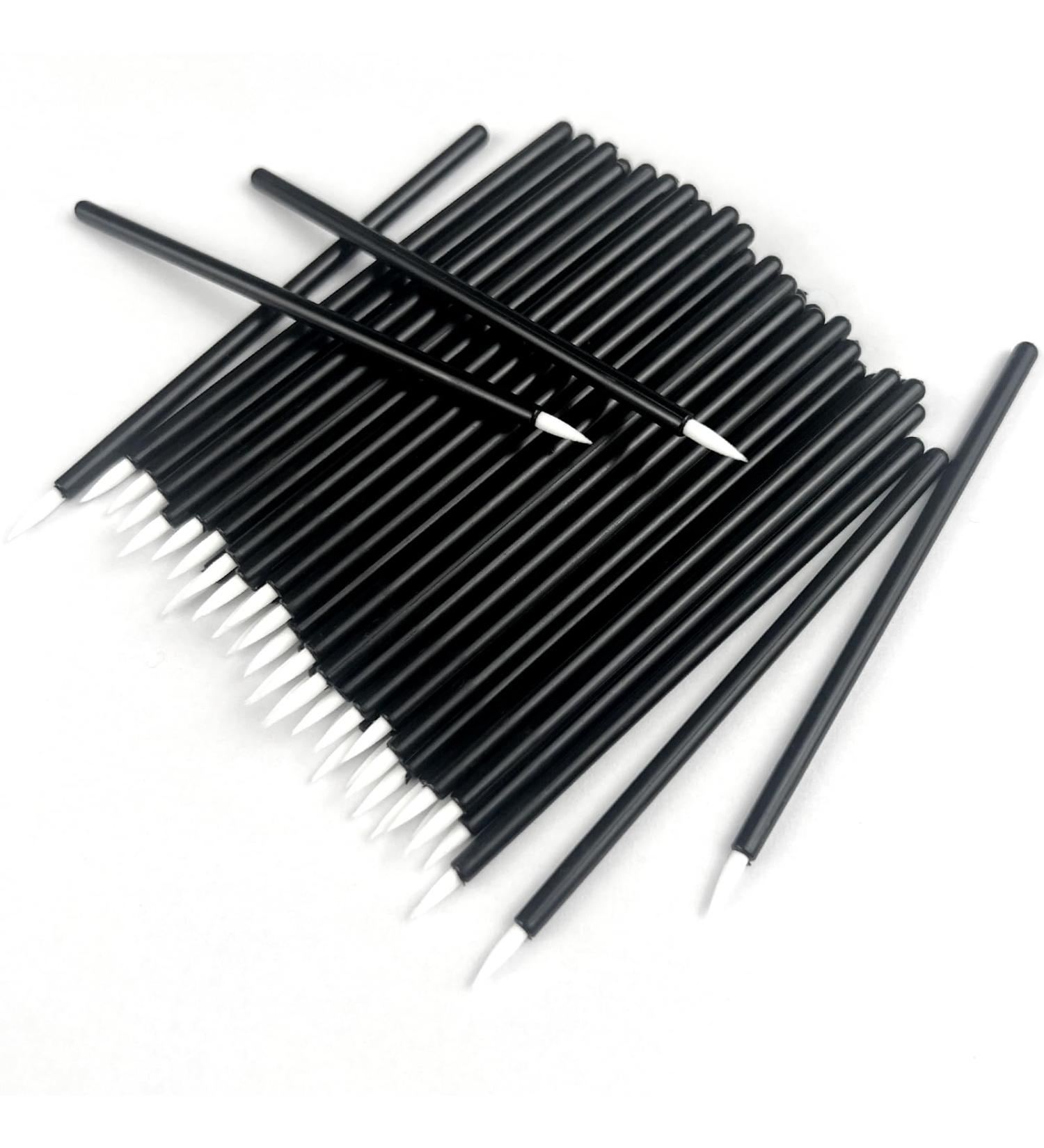 100PCS Black Disposable Eyeliner Brushes - Ideal for Eyeliners Lip Liners Eye Makeup & Detail Painting | International Shipping Available - Buy Online on GoSupps.com