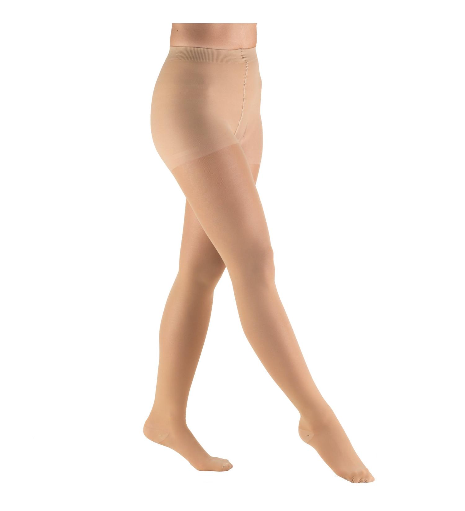 Truform Sheer Compression Pantyhose 30-40 mmHg - Women's Shaping Tights, Small (1 Pair), Beige - Buy Online on GoSupps.com