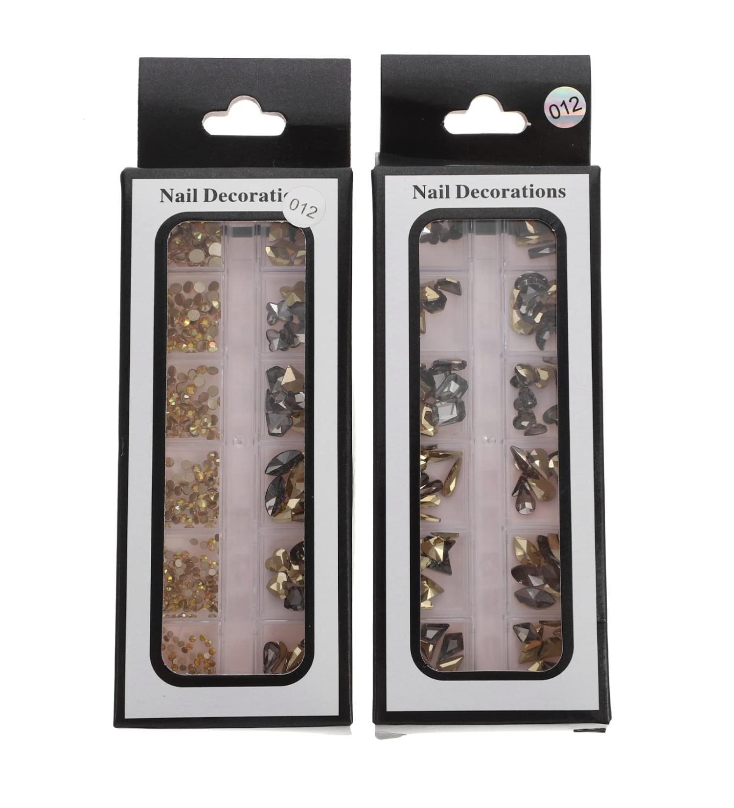 Lurrose 2 Boxes Nail Art Accessories flatback rhinestones flatback nail rhinestones nail art studs DIY nail nail art decors bulk ornaments nail art accessory glass drill Alien resin 3d Style A - Buy Online on GoSupps.com