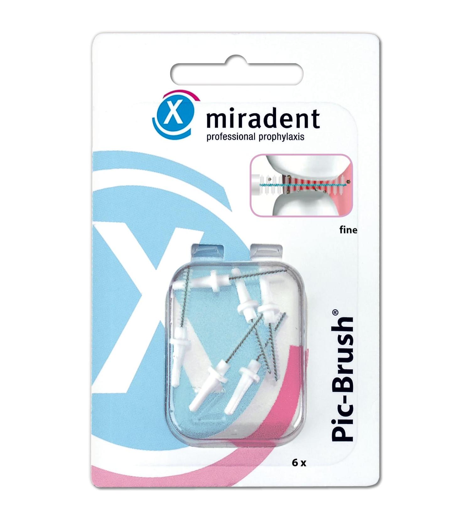 Miradent PIC-Brush Interdental Brush Set - 6 Pieces 0.6-2.0 mm | Effective Cleaning for Brackets Braces & Bridges | International Shipping Available - Buy Online on GoSupps.com