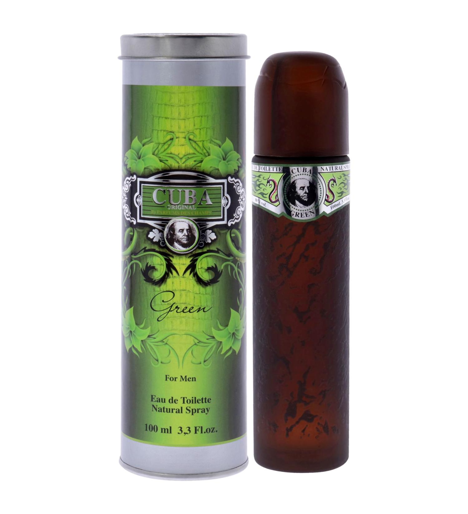 Cuba Green by Cuba for Men 3.3 oz Eau de Toilette Spray 3.3 Fl Oz (Pack of 1) - Buy Online on GoSupps.com