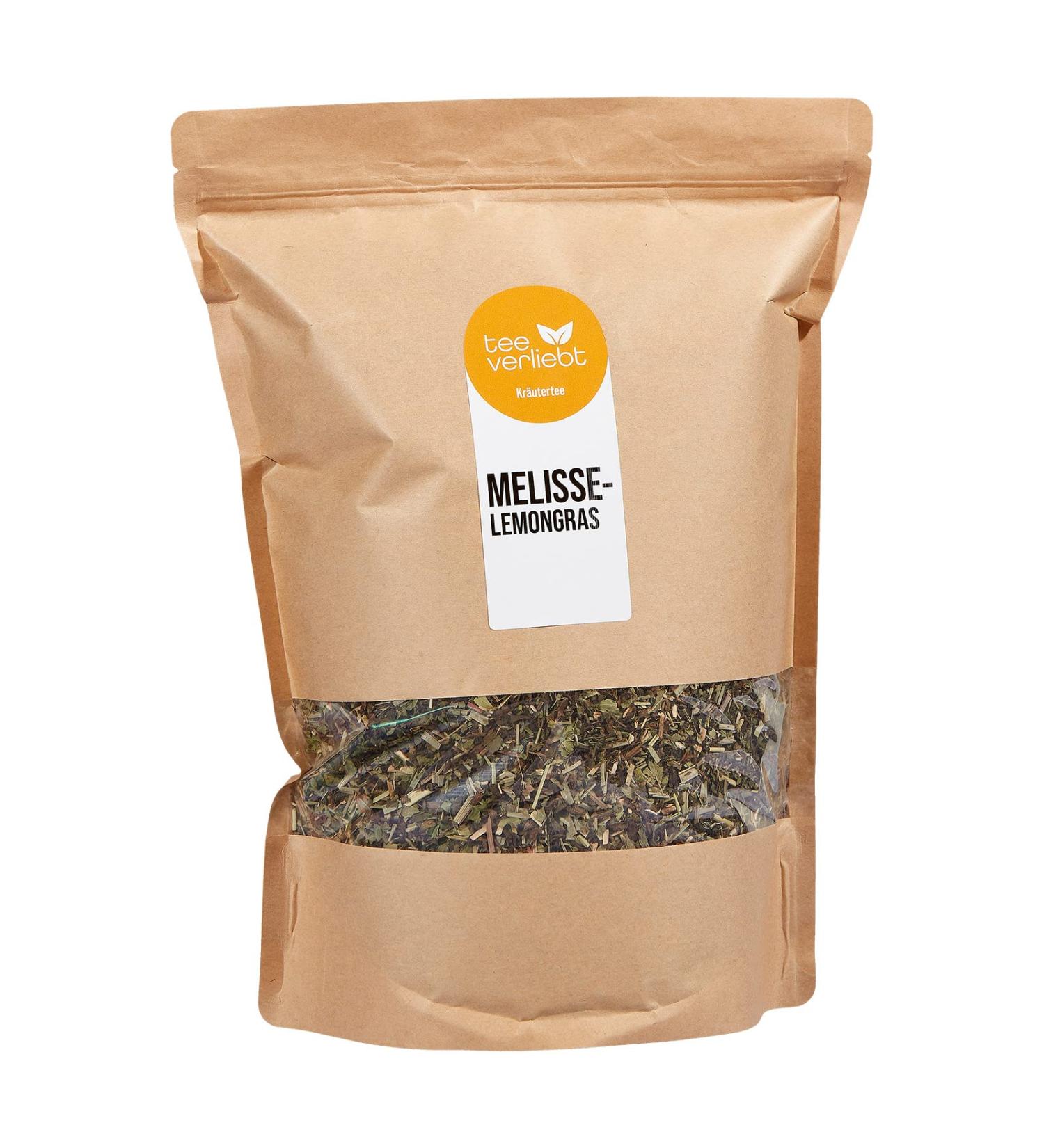 teeverlieb Balm Lemongrass Herbal Tea Loose Herbal Tea with Lemon Balm Lemongrass and Lemon Balm Stems Herbal Tea Mix 1000 g
