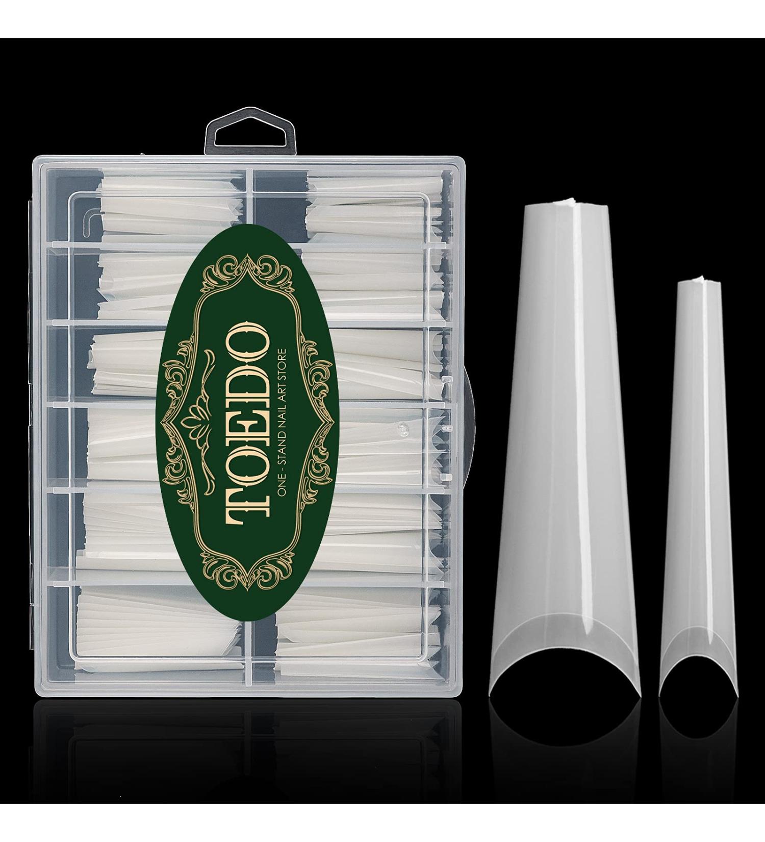 Toedo 240pcs Extra Long Coffin Nail Tips - 12 Sizes XXL Ballerina False Nail Tips with Box | Ideal for Nail Salon and Home DIY - Buy Online on GoSupps.com