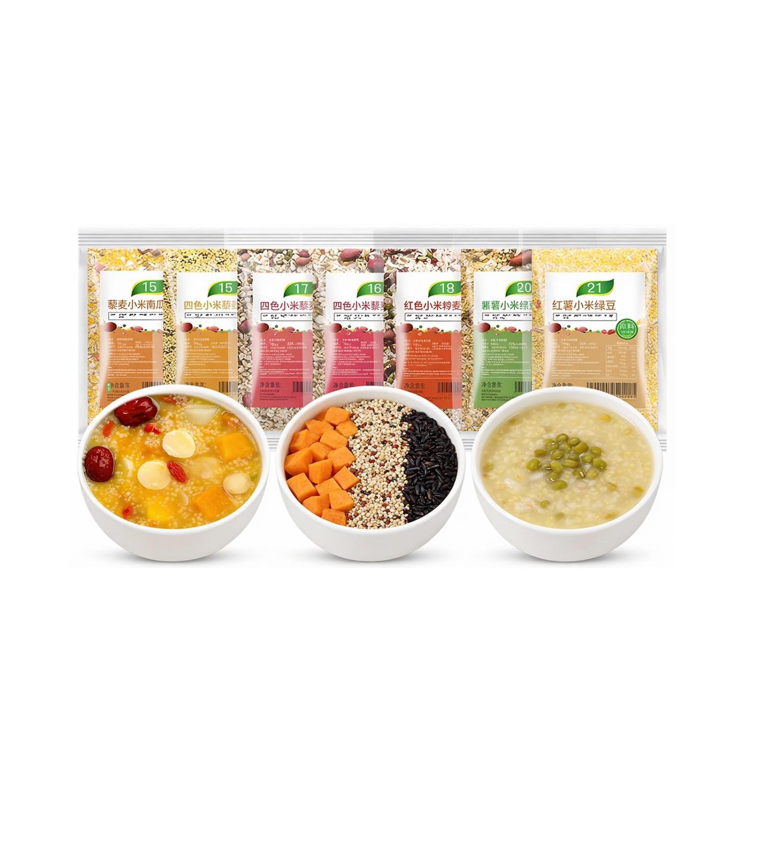 Bouillie De Petit-d jeuner Grains M lang s 42 Paquets (75 G Chacun) Approvisionnement De 42 Jours Cuisson Facile D licieux Et Nutritif For La Famille - Buy Online on GoSupps.com