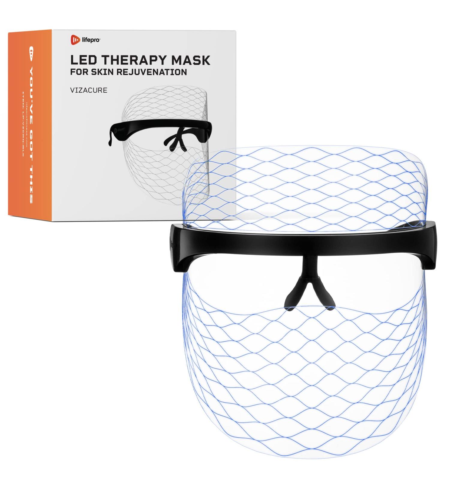 LifePro LED Face Mask Light Therapy - Portable LED Light Therapy for Face & Neck Skincare - Buy Online on GoSupps.com