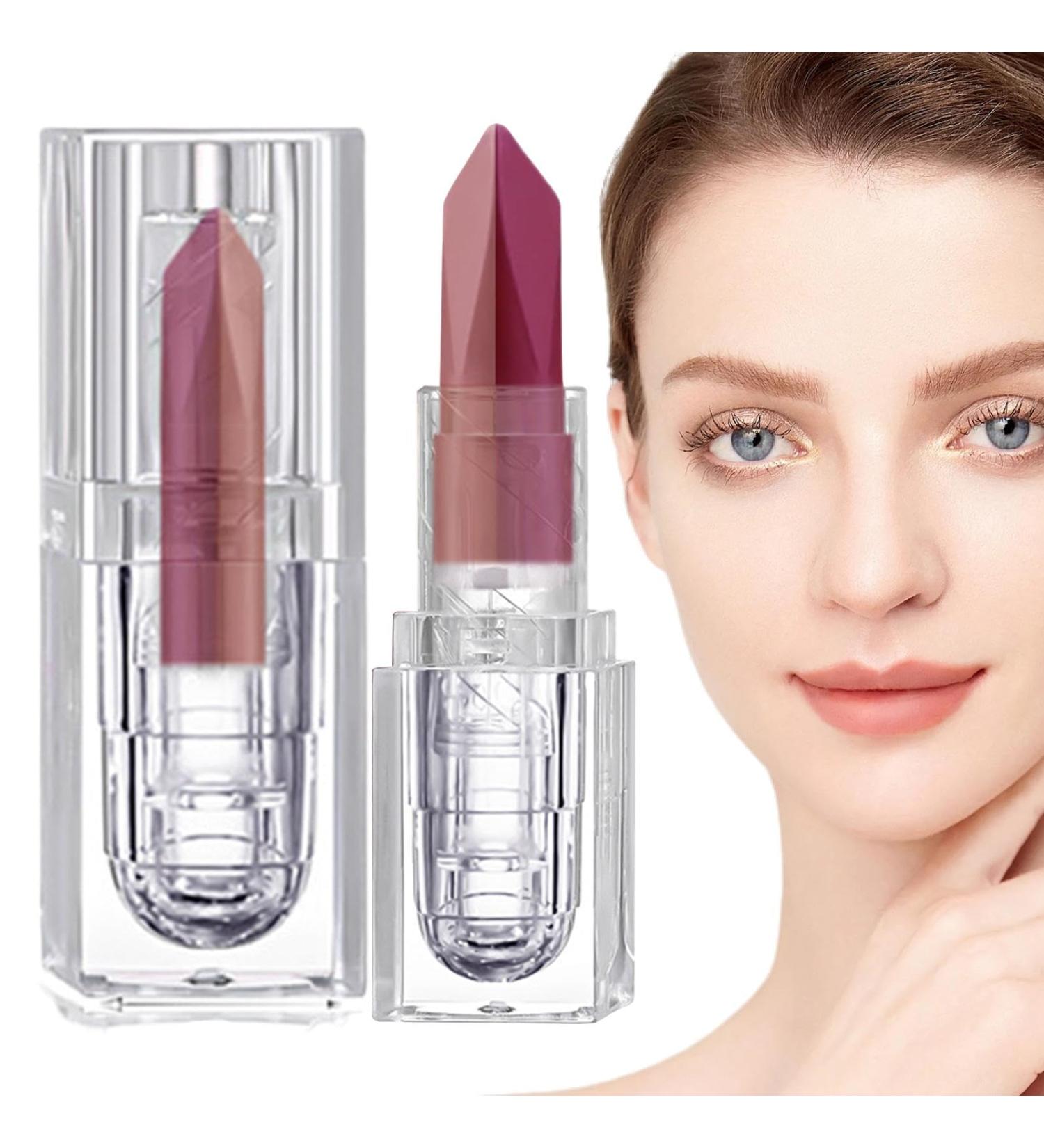 Matte lipstick for women matte lip gloss - Lip pencil for women - Non-sticky dual-color lip gloss long-lasting moisturizing lipstick for healthy-looking lips - Buy Online on GoSupps.com