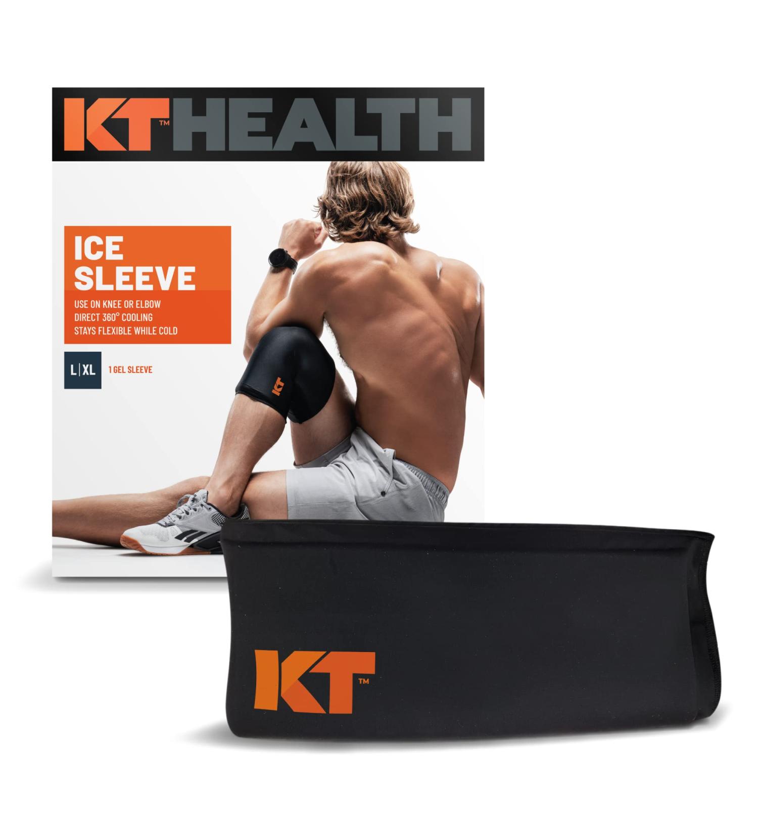 KT Health Ice Sleeve - Cold Therapy & Compression for Sore Muscles & Joints (L/XL) - Buy Online on GoSupps.com