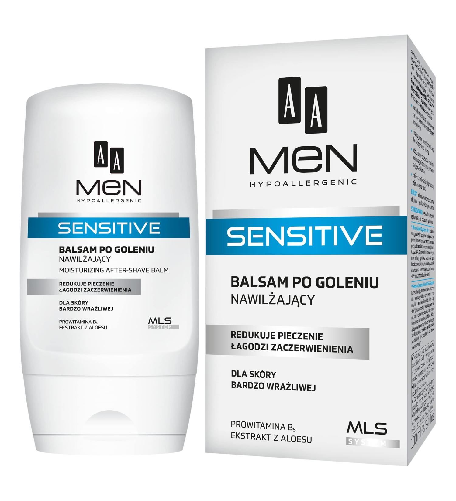 AA Men Sensitive After Shave Balm - Moisturizing for Very Sensitive Skin 100ml | International Shipping Available - Buy Online on GoSupps.com