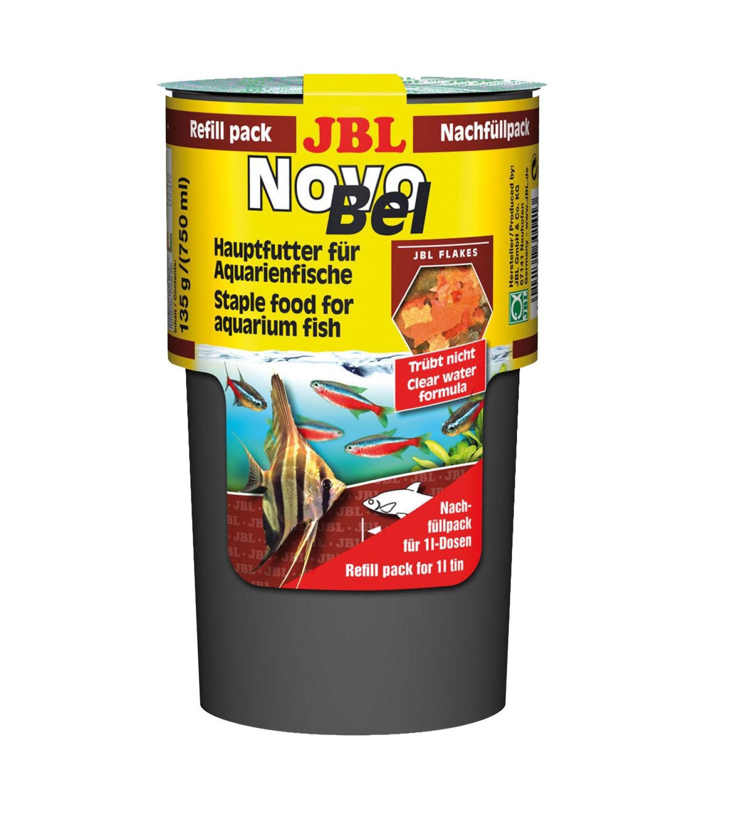 JBL NovoBel 30141 Complete Fish Food - 750ml Flakes for All Aquarium Fish (3-20 cm) | Premium Refill Pack - Buy Online on GoSupps.com