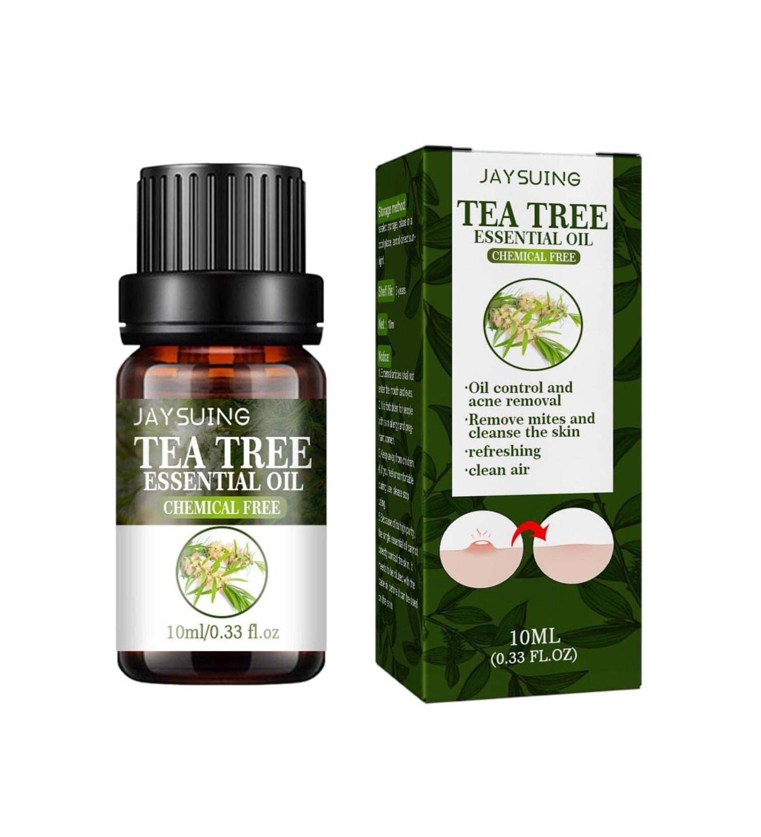 Eteslot 100% Pure Tea Tree Oil Natural Essential Oil for Skin Cell Activation Pore Shrinkage Aromatherapy & Diffuser - 10ml - Buy Online on GoSupps.com
