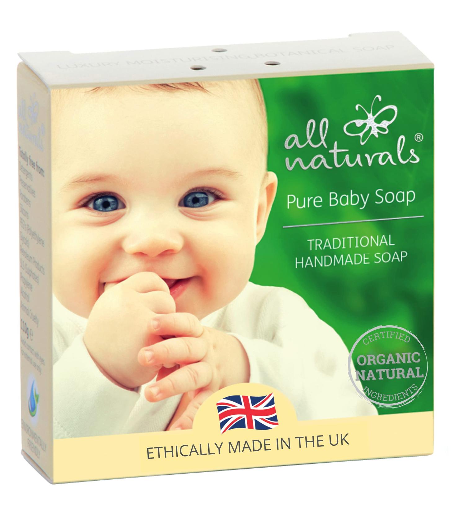 Organic Baby Soap with Shea Butter, Jojoba & Almond Oils - 100g - Buy Online on GoSupps.com