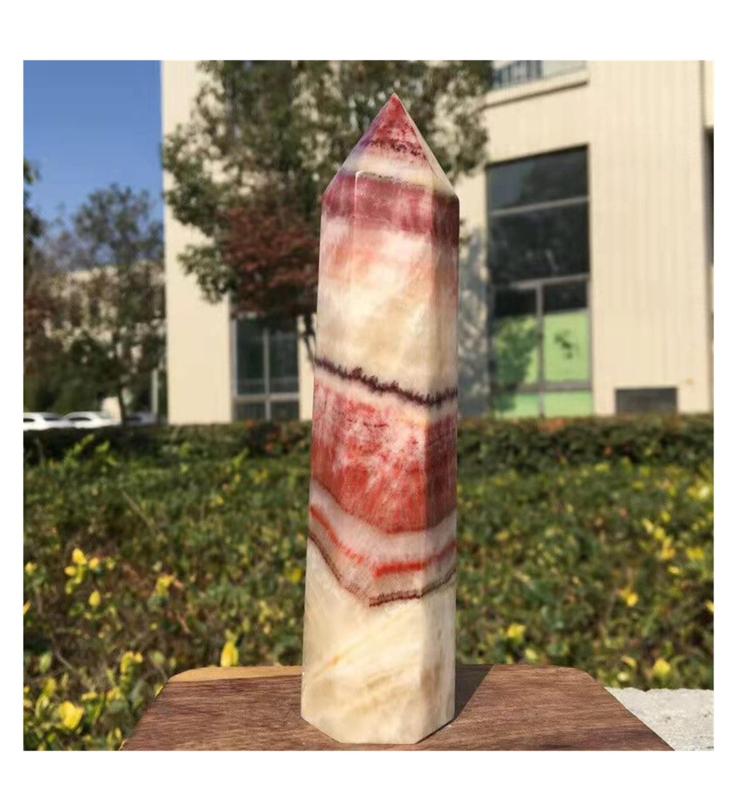 Natural Pork Stone Column Quartz Crystal Tower Point Madafascar 1pc (Size : 800-900g) - Buy Online on GoSupps.com