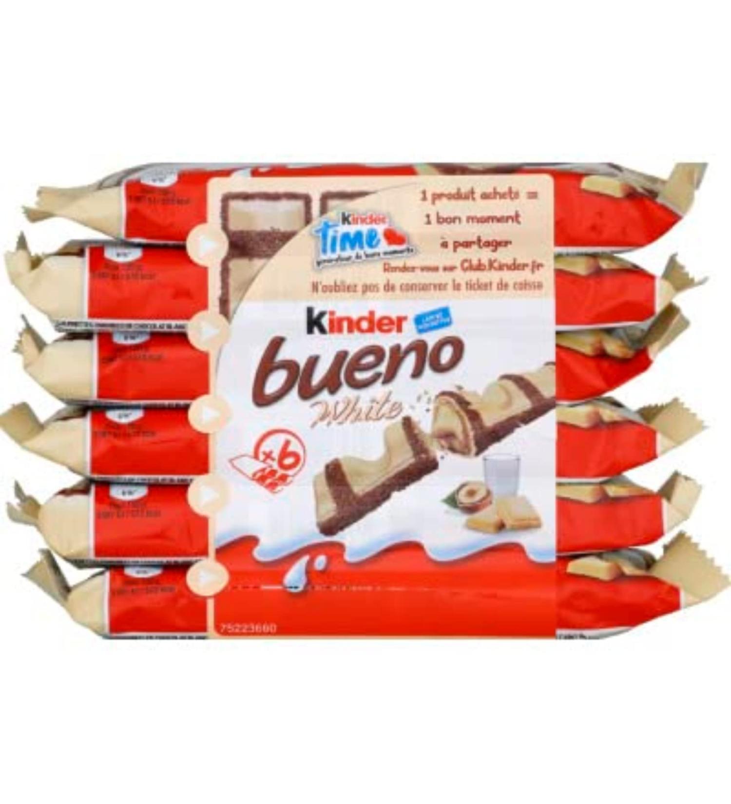 Kinder Bueno White, Pack of 6 x 2 Bars, 234 g